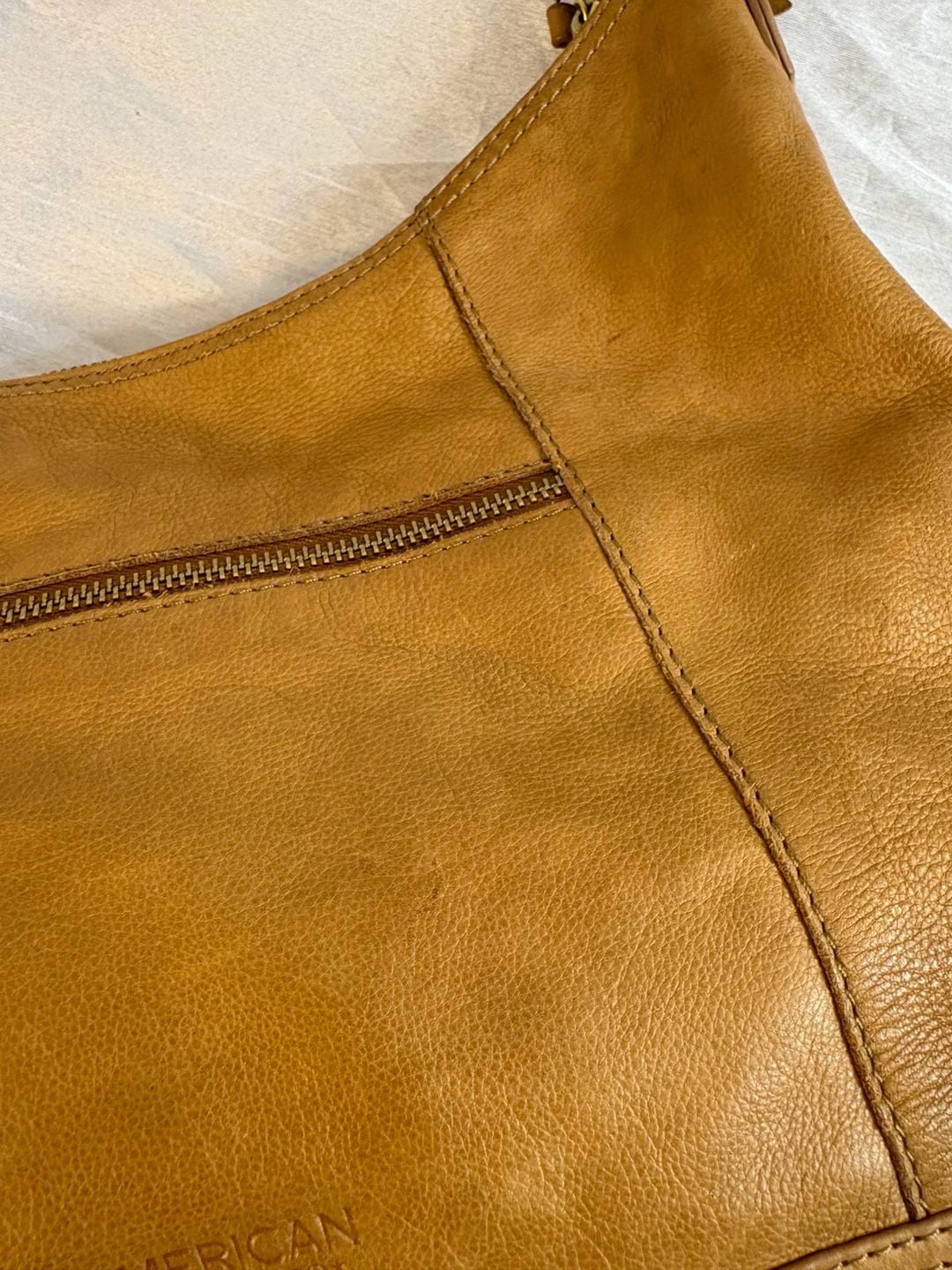 American Leather Co Tan Leather Hobo Shoulder Bag 7