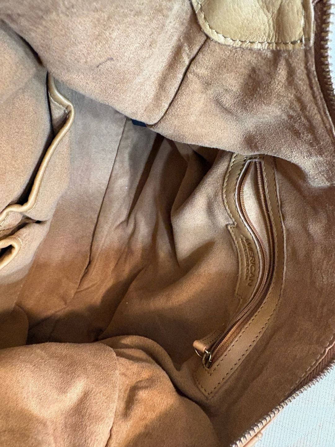 American Leather Co Tan Leather Hobo Shoulder Bag 8