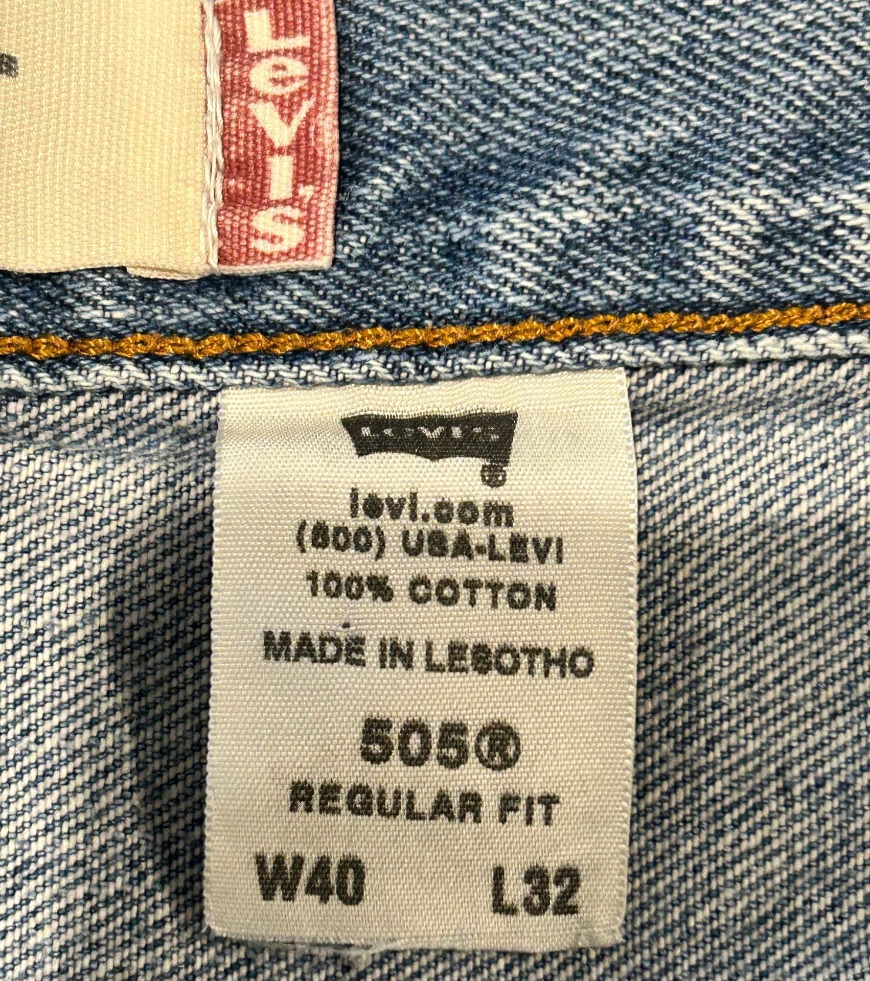 Levi's 505 Regular Fit Jeans 40x32 Blue Denim Regular Straight 3