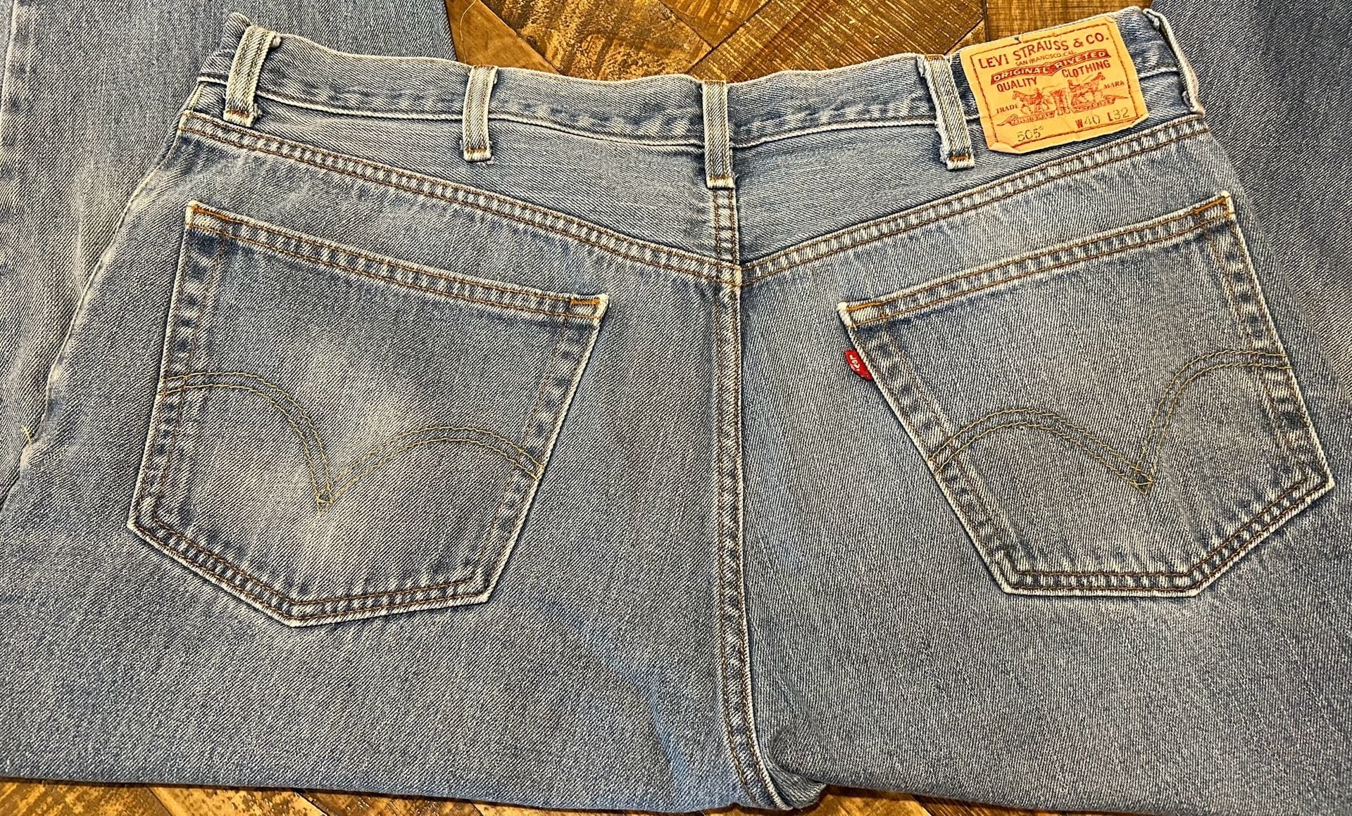 Levi's 505 Regular Fit Jeans 40x32 Blue Denim Regular Straight 5