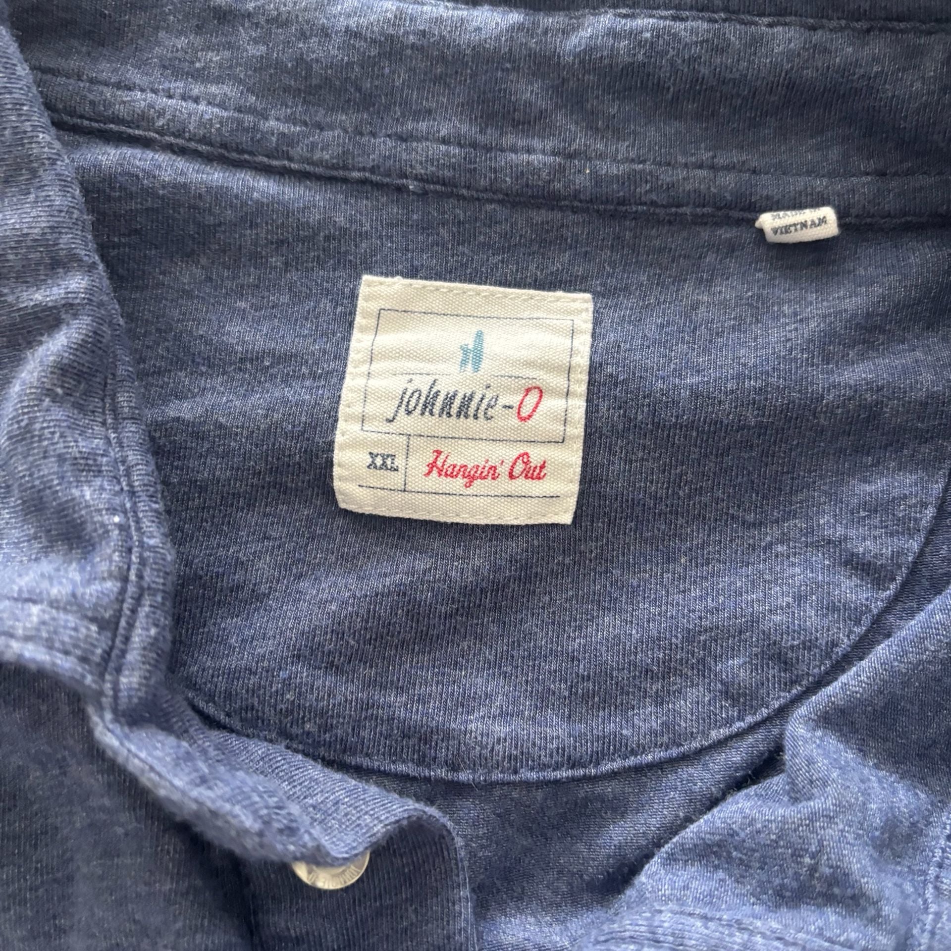 Johnnie-O Polo Shirt Size XXL Blue Pocket Short Sleeve Cotton 4