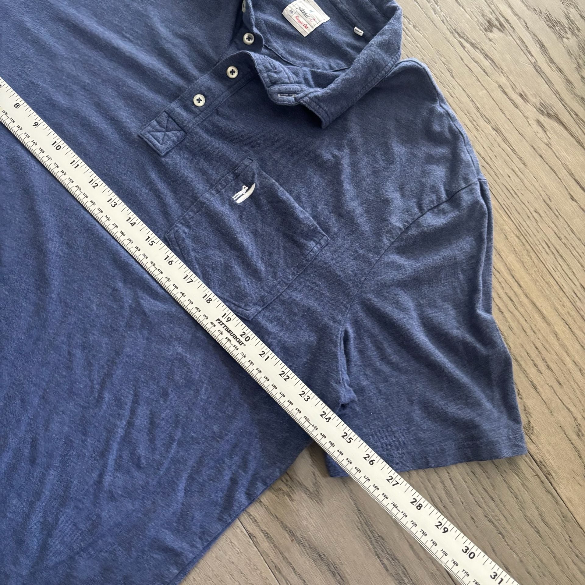 Johnnie-O Polo Shirt Size XXL Blue Pocket Short Sleeve Cotton 6