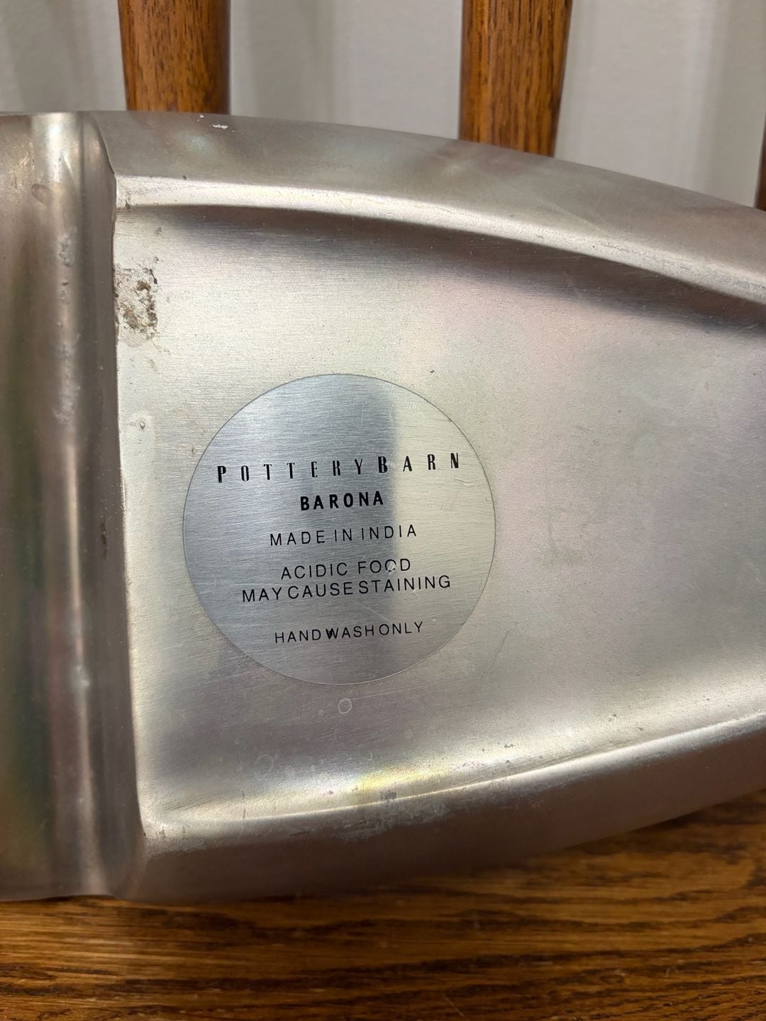 Pottery Barn Barona Divided Serving Tray Metal 2
