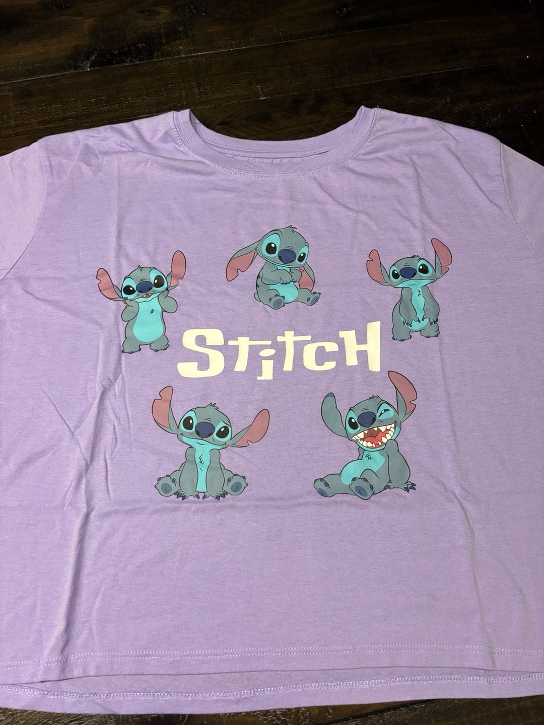 Disney Stitch T-Shirt Size 3XL Purple Graphic Crop Tee 2