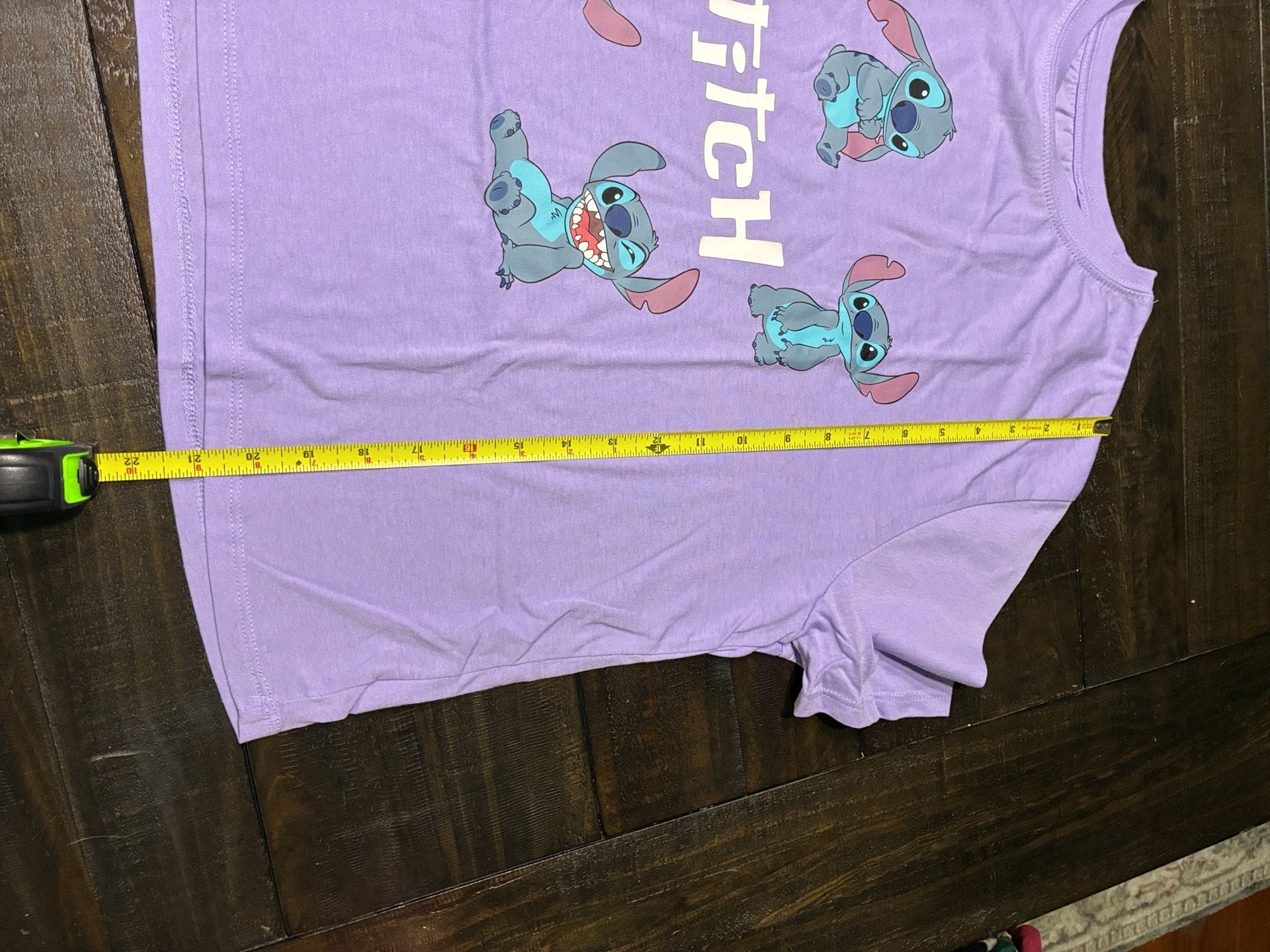 Disney Stitch T-Shirt Size 3XL Purple Graphic Crop Tee 4