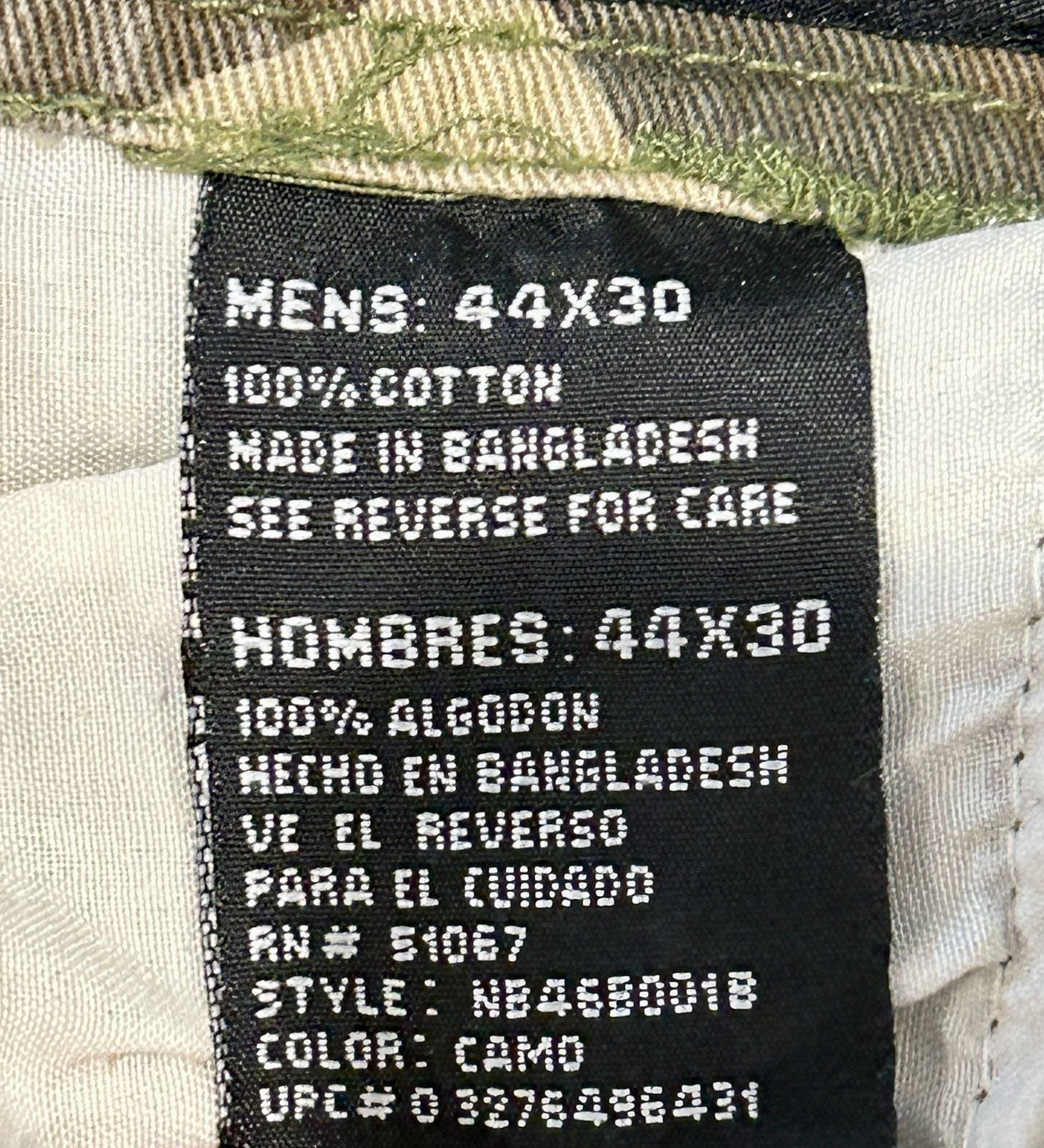 No Boundaries Cargo Pants Size 44x30 Camouflage Cotton 9