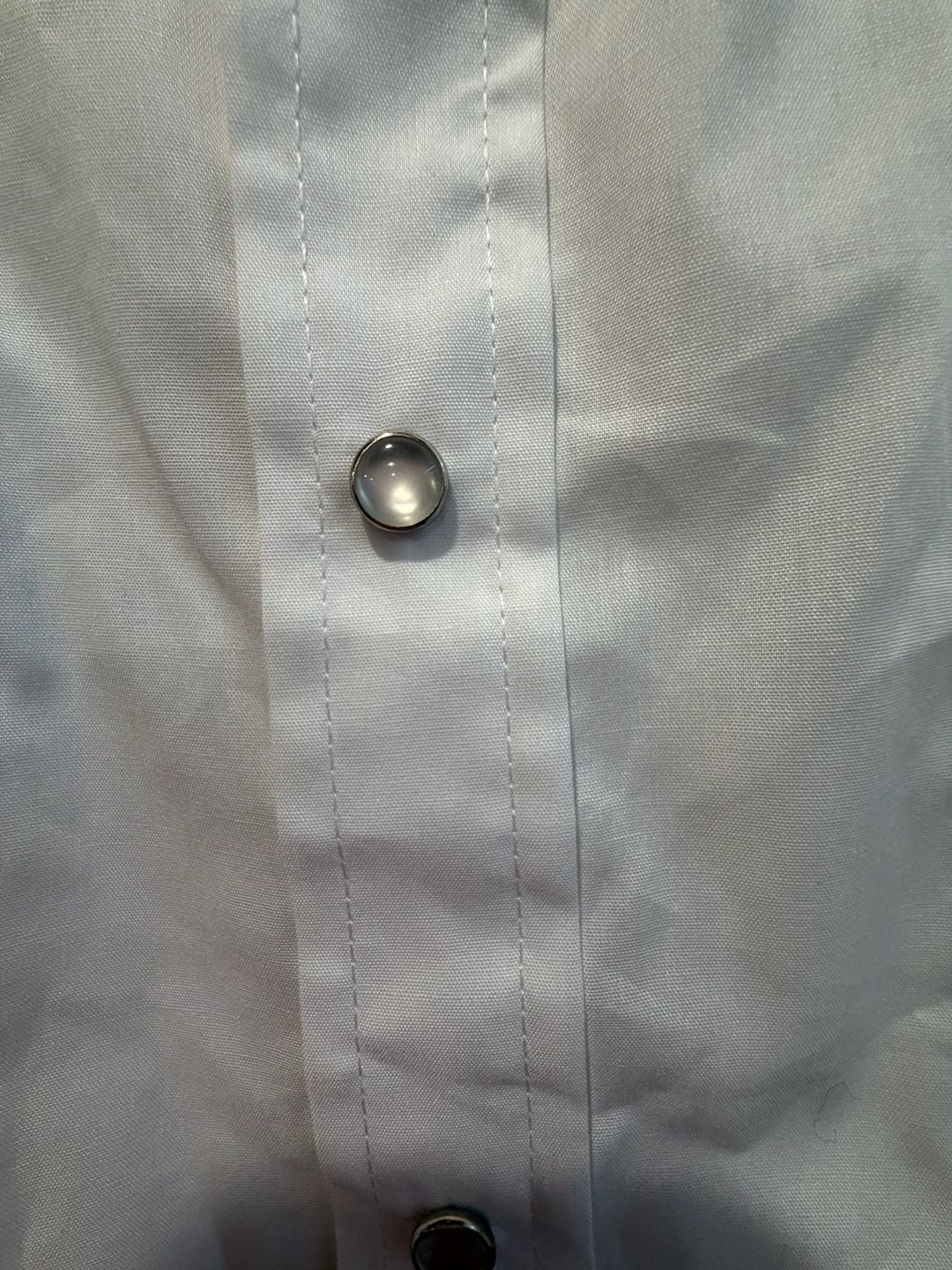 Ely Cattleman Western Shirt Size large White Long Sleeve Pearl Snap 4