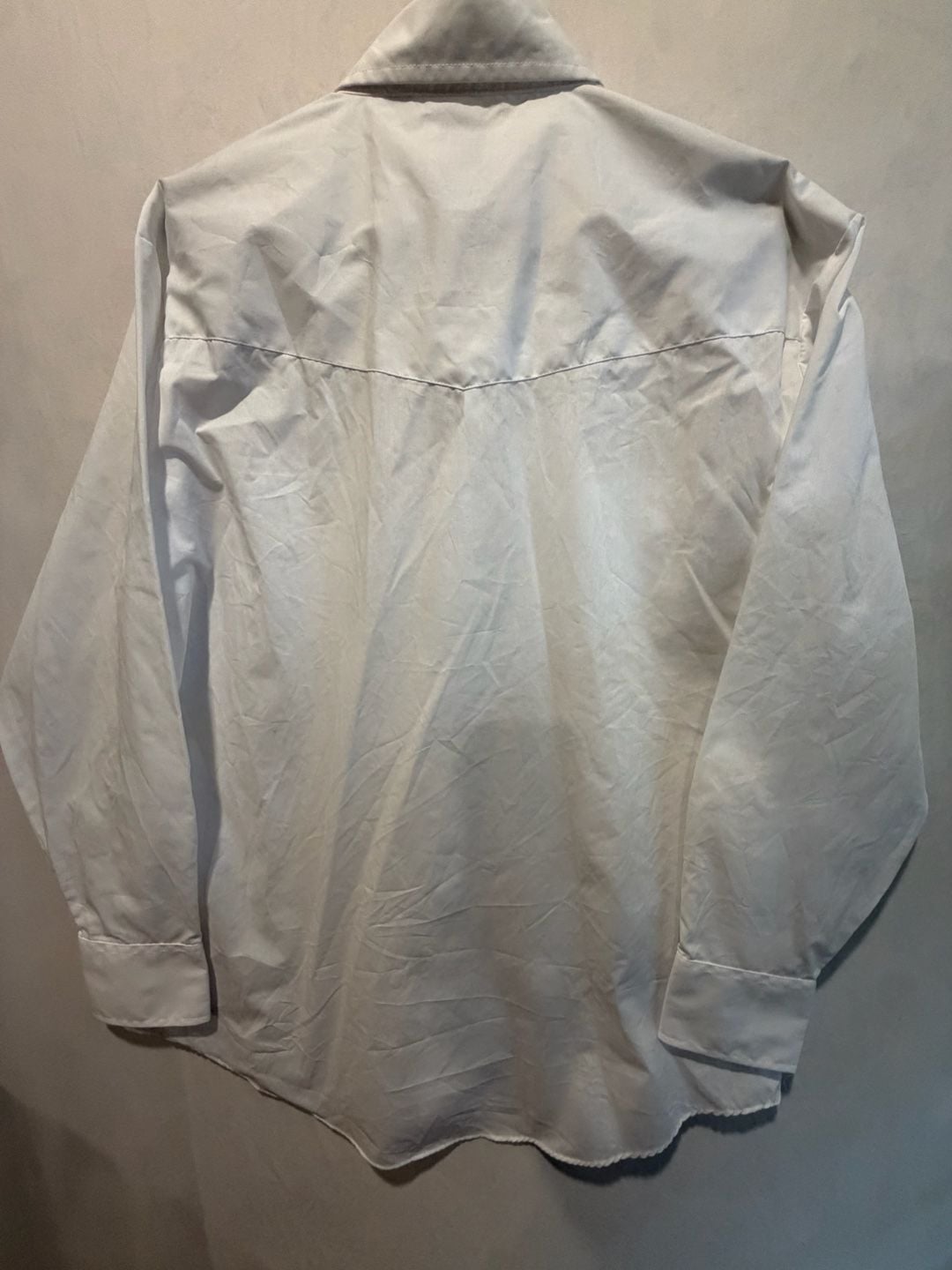 Ely Cattleman Western Shirt Size large White Long Sleeve Pearl Snap 5