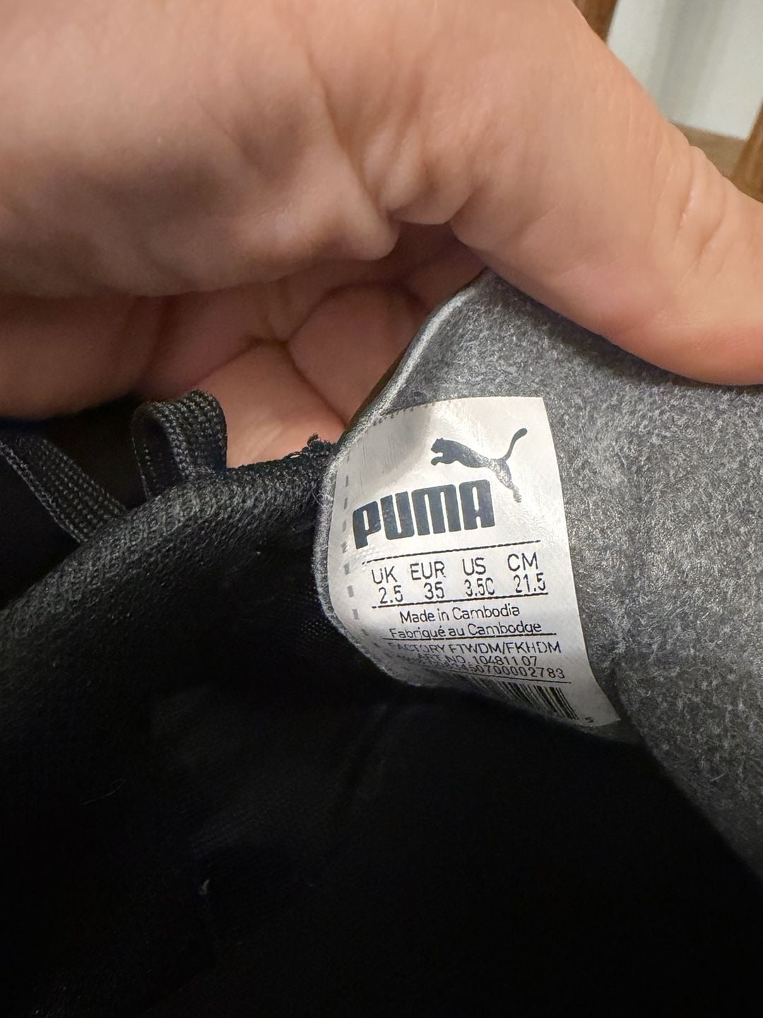 Puma Soccer Turf Shoes Size 3.5C Black Athletic Cleats 4