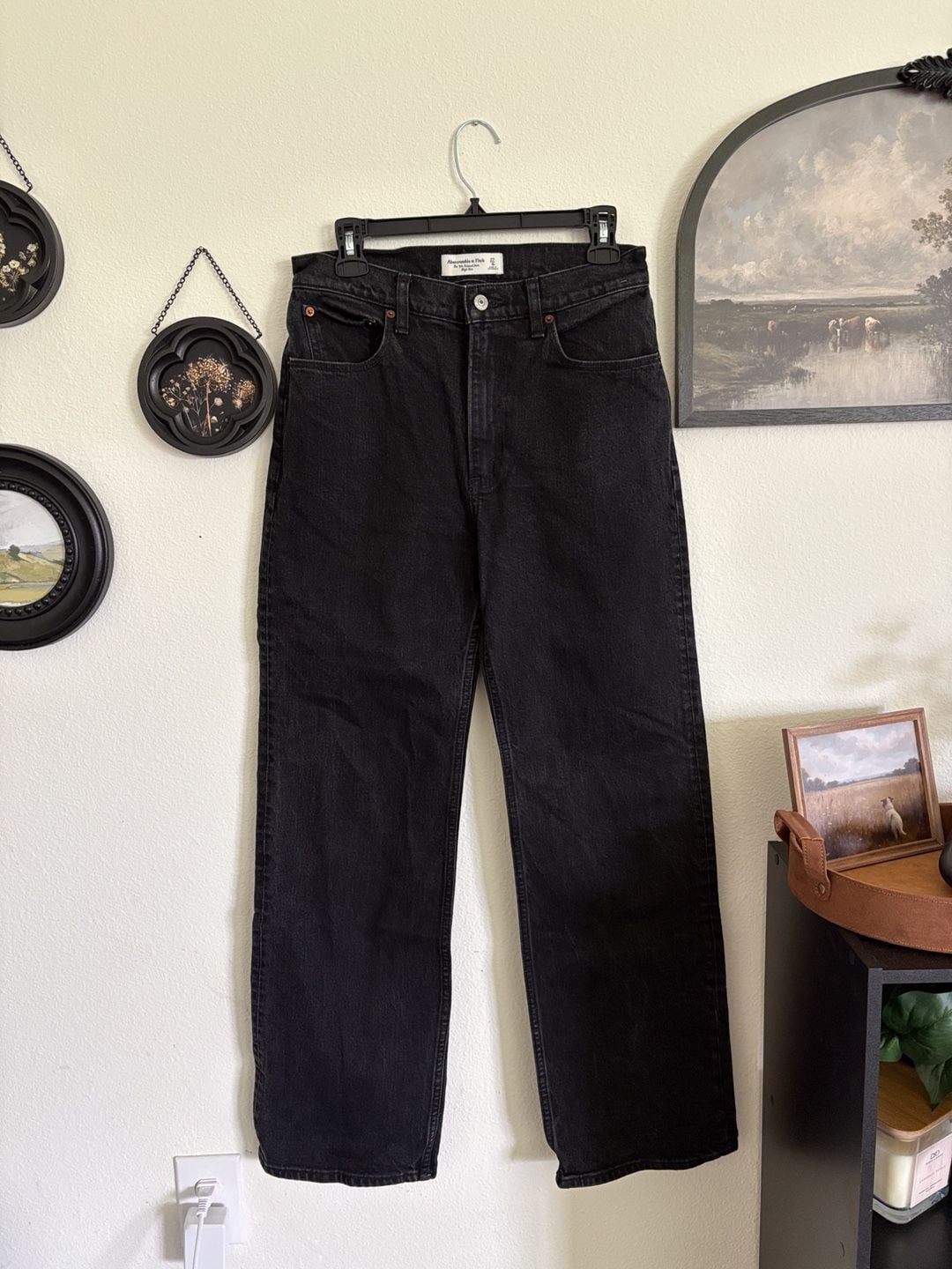 Abercrombie & Fitch The '90s Relaxed Jean Size 27 4R Black High Rise 2