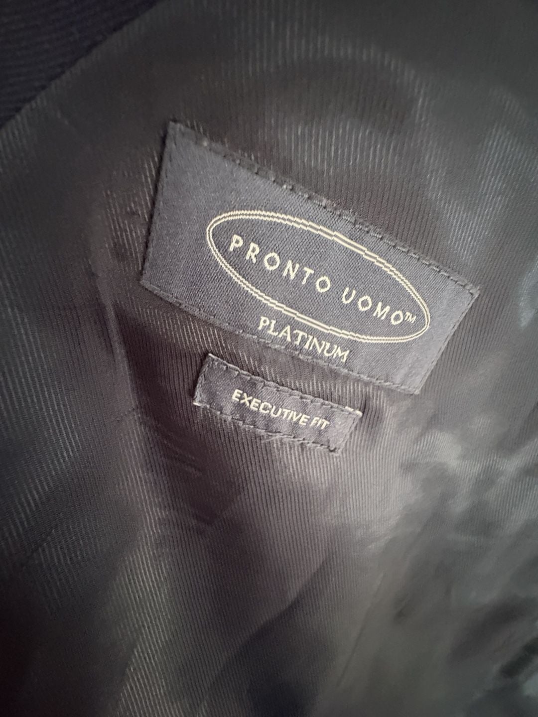 Pronto Uomo Platinum Executive Fit Suit Jacket Size 60 Regular Navy Wool 4