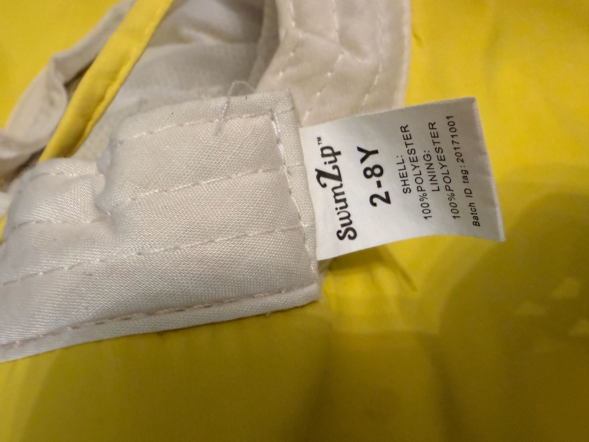 SwimZip Sun Hat Size 2-8Y Yellow Bucket Sun Protective 4