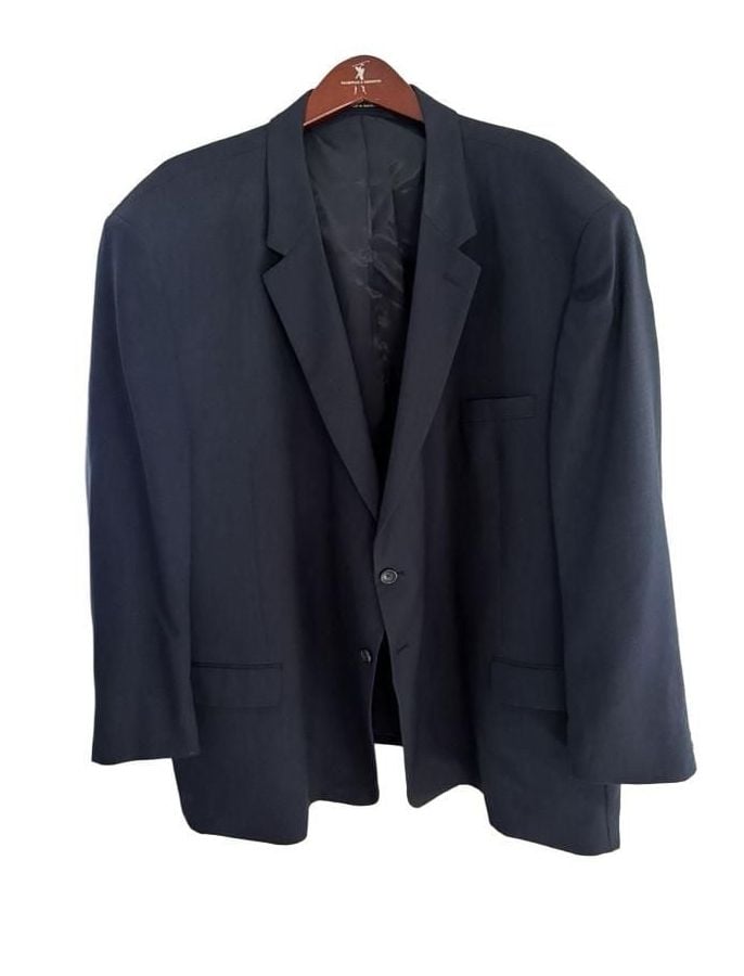 Pronto Uomo Platinum Executive Fit Suit Jacket Size 60 Regular Navy Wool 2