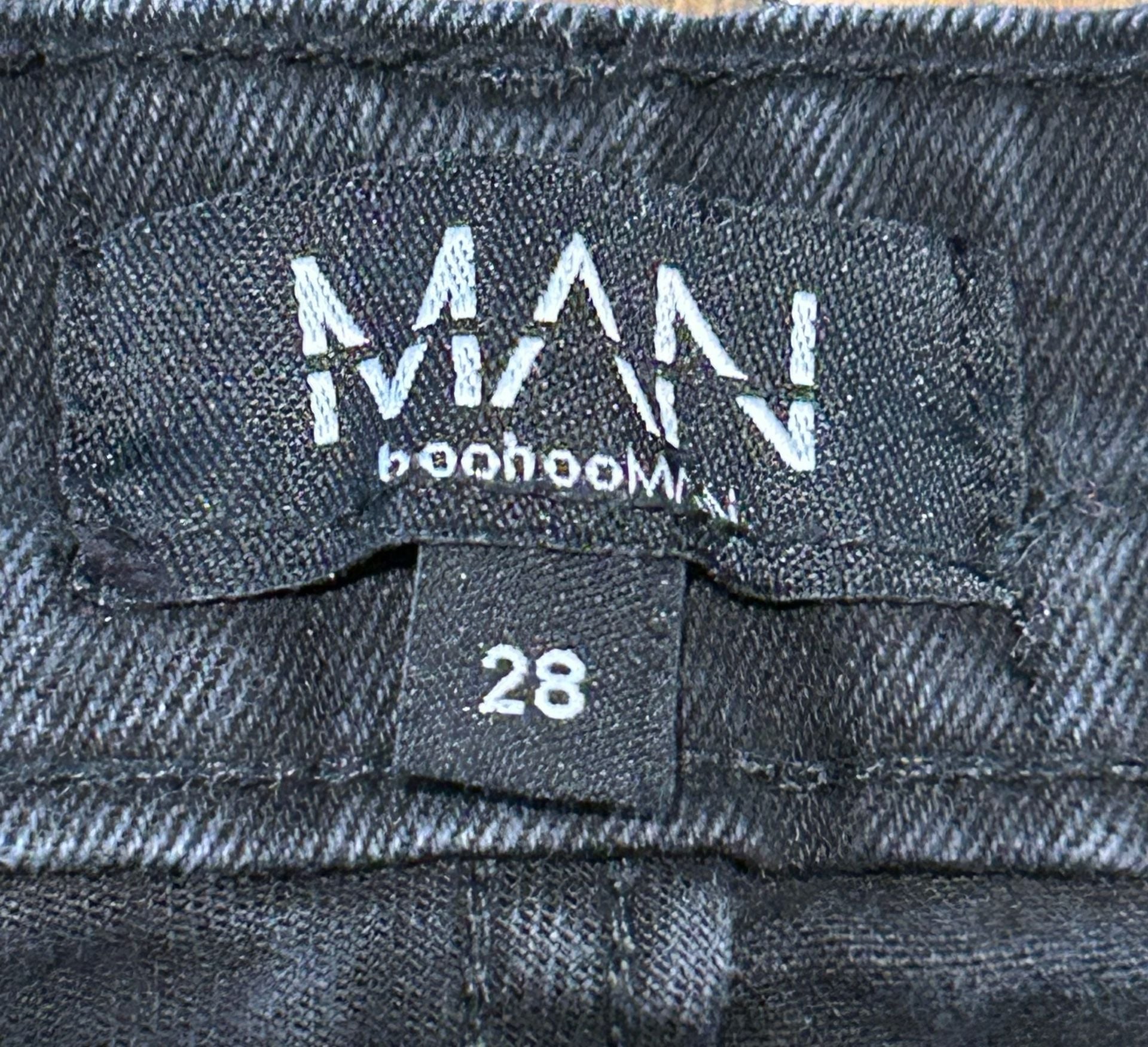 BoohooMAN Distressed Skinny Jeans Size 28 Black 3