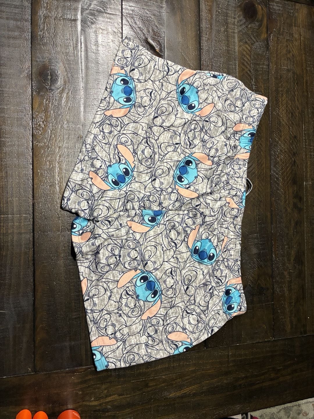 Disney Stitch Pajama Shorts Size XL (16-18) Gray Print Lounge 6