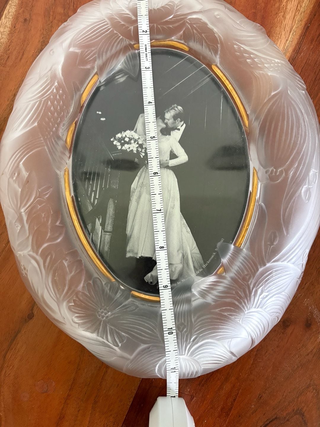 Crystal Clear Signatures Frosted Glass Photo Frame Floral Design 7