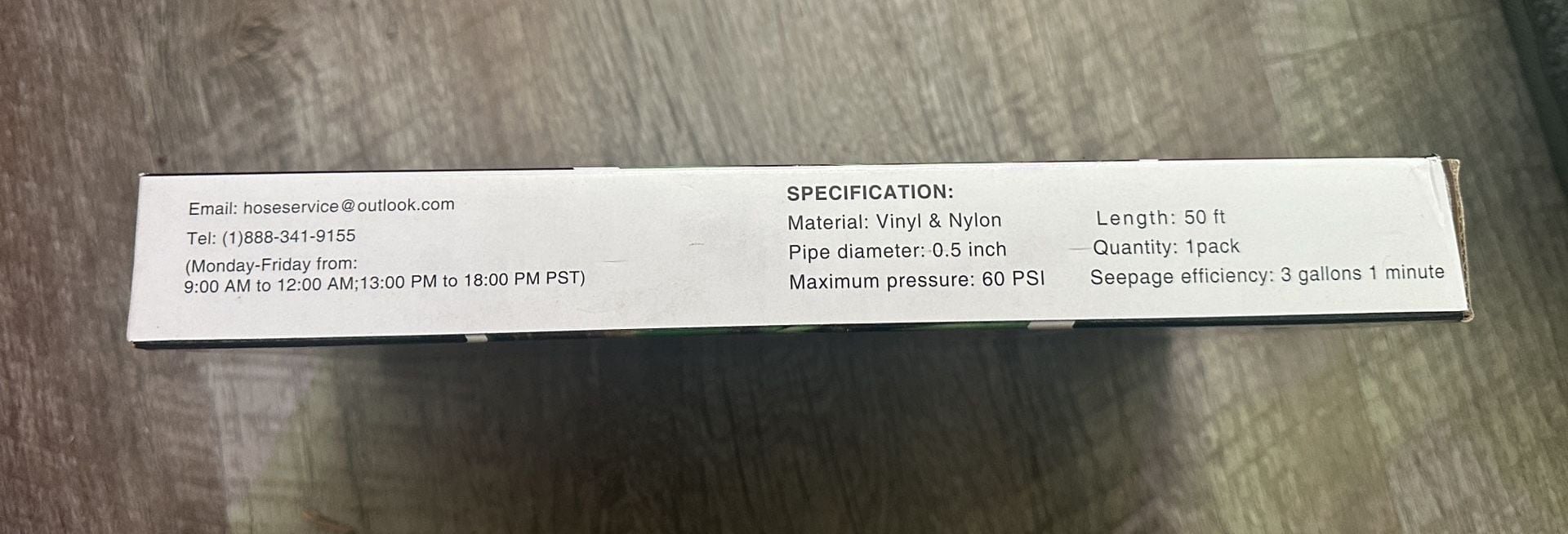 Flat Soaker Hose 50FT Garden Lawn Watering Vinyl Nylon 3