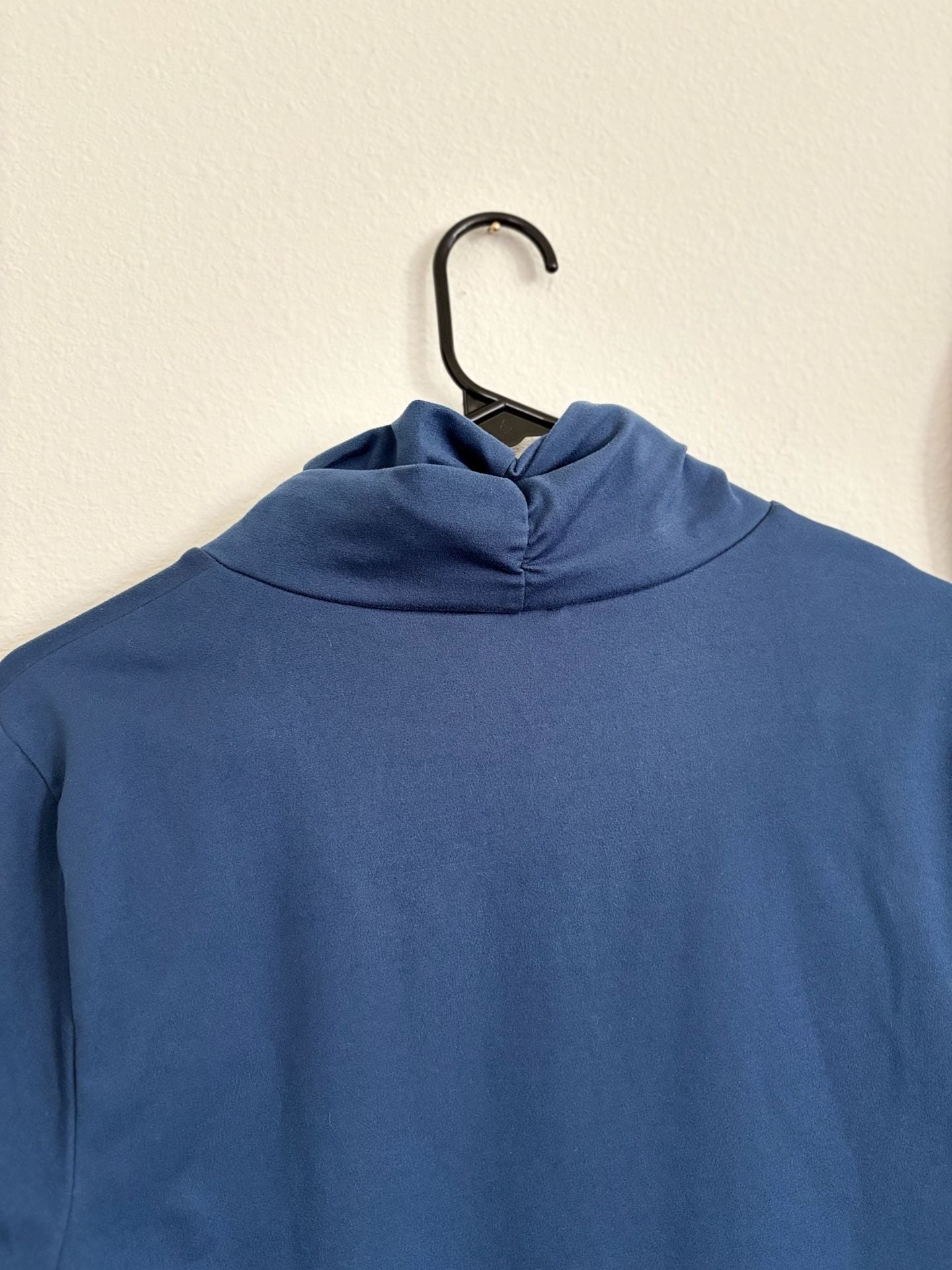 Zuda Cowl Neck Long Sleeve Top Blue 7
