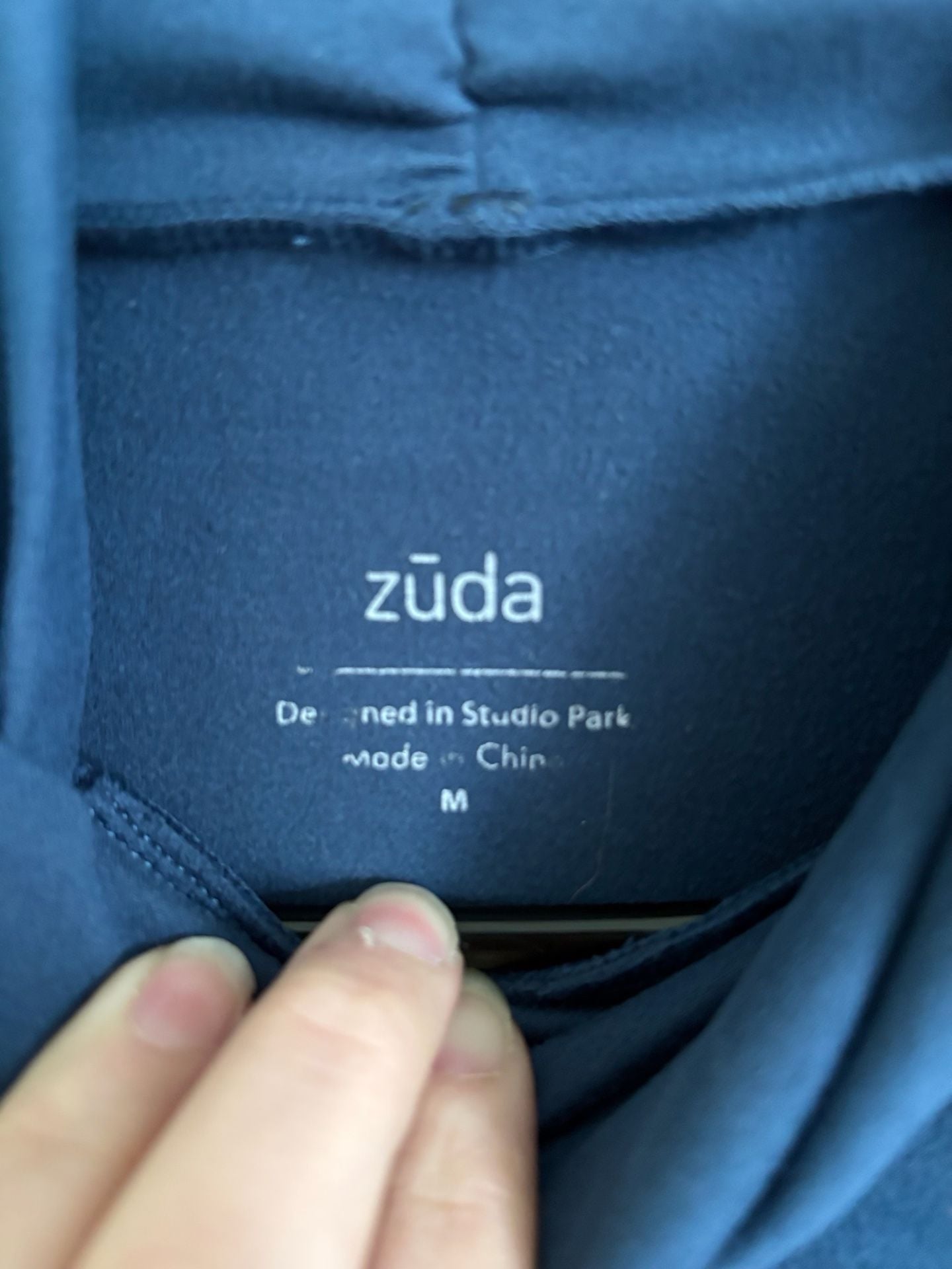 Zuda Cowl Neck Long Sleeve Top Blue 8