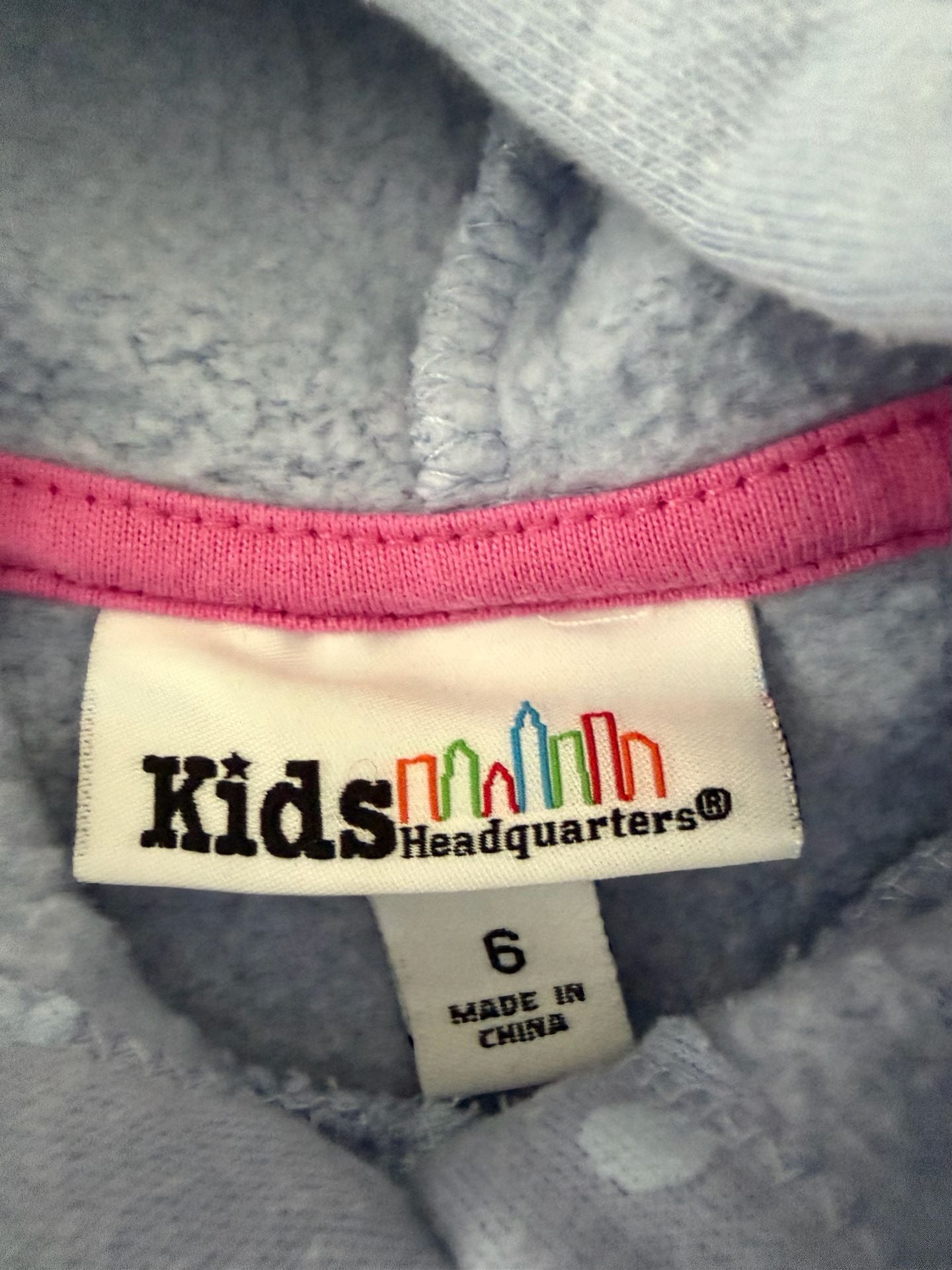 Kids Headquarters Hoodie Size 6 Blue Polka Dot Snail Flower 4