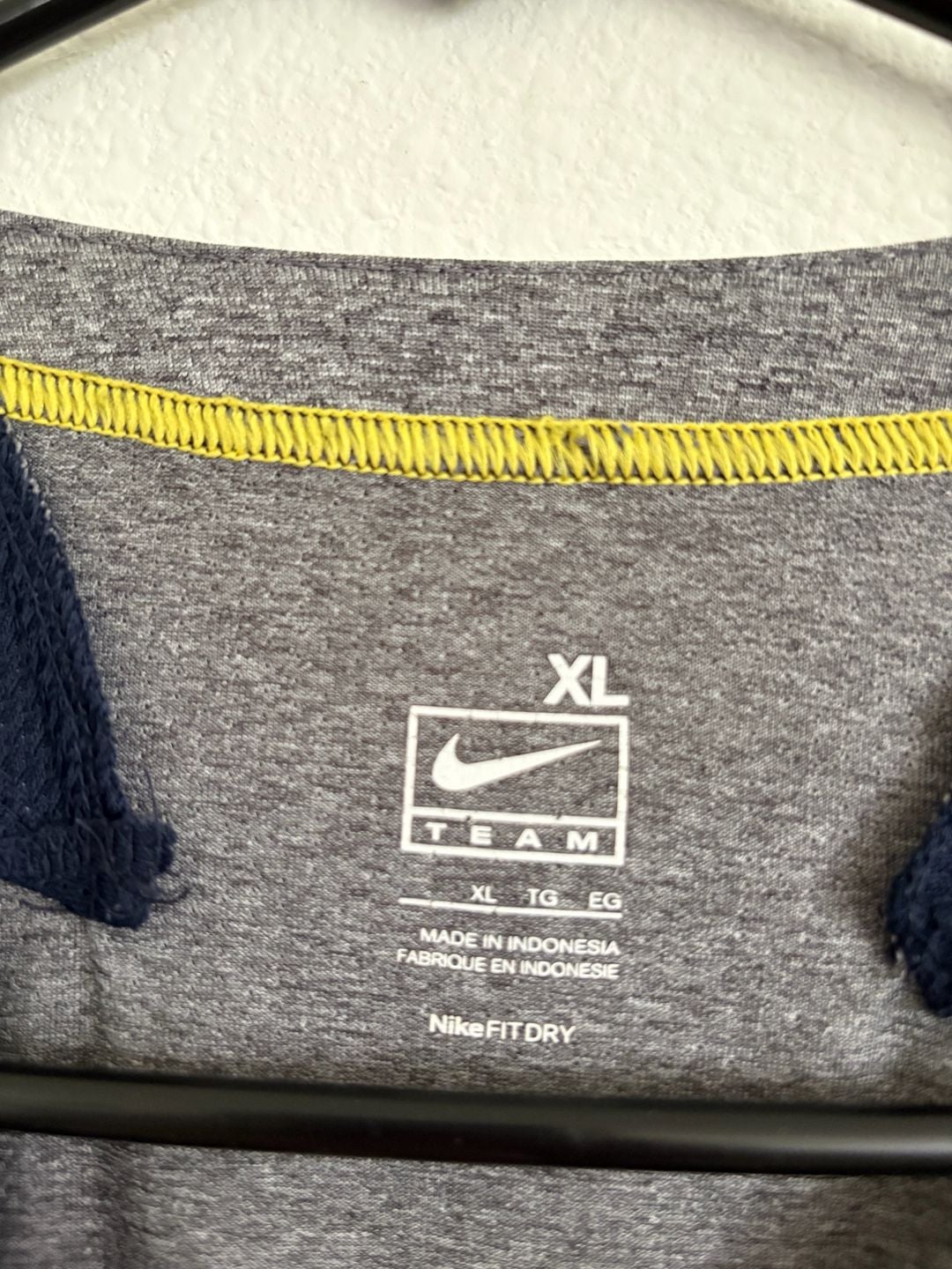 Nike Team Long Sleeve Shirt Size XL Gray Blue Nike Fit Dry Athletic 5