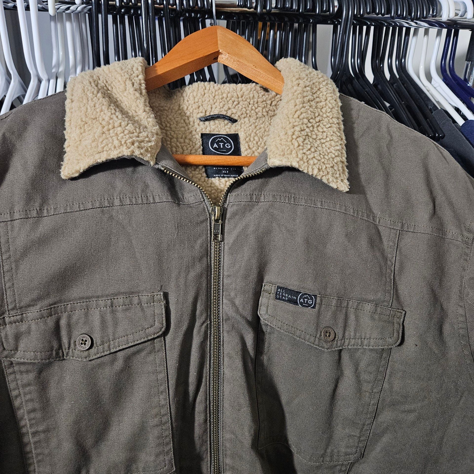 ATG Sherpa Lined Canvas Jacket Size XLT 2