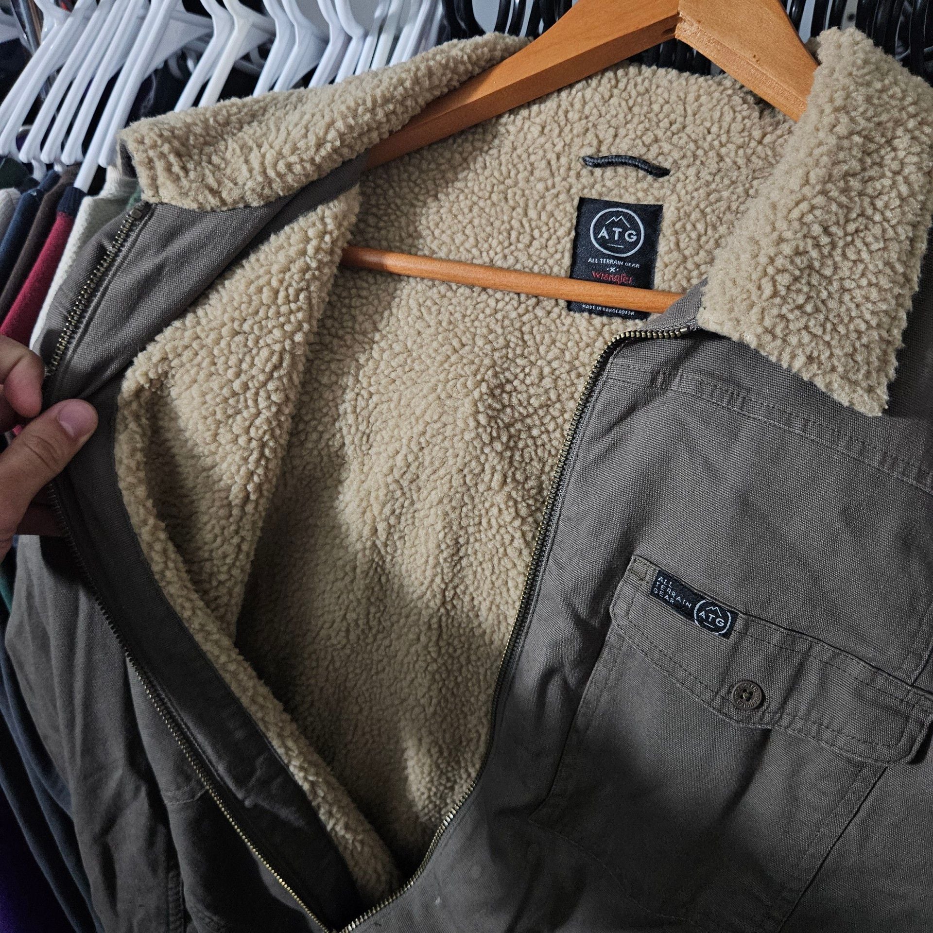 ATG Sherpa Lined Canvas Jacket Size XLT 6