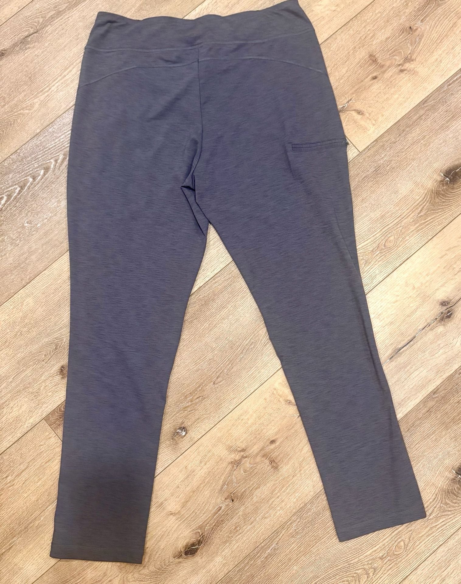 Duluth Trading Co NoGA Classic Slim Leg Pants Womens L Gray Heather Stretch 31” 10