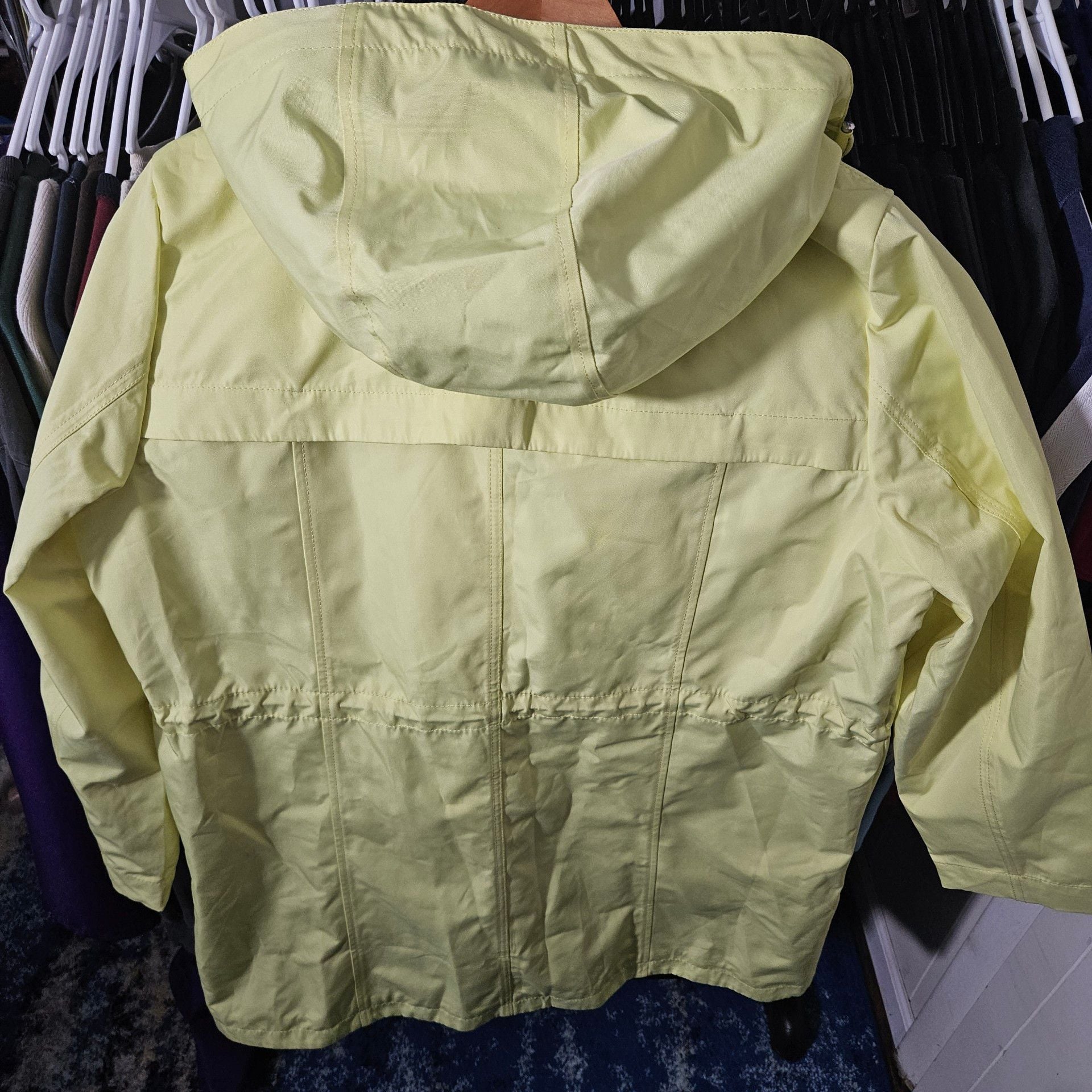 Talbots Plus Water-Resistant Hooded Jacket Size 1X Yellow 6
