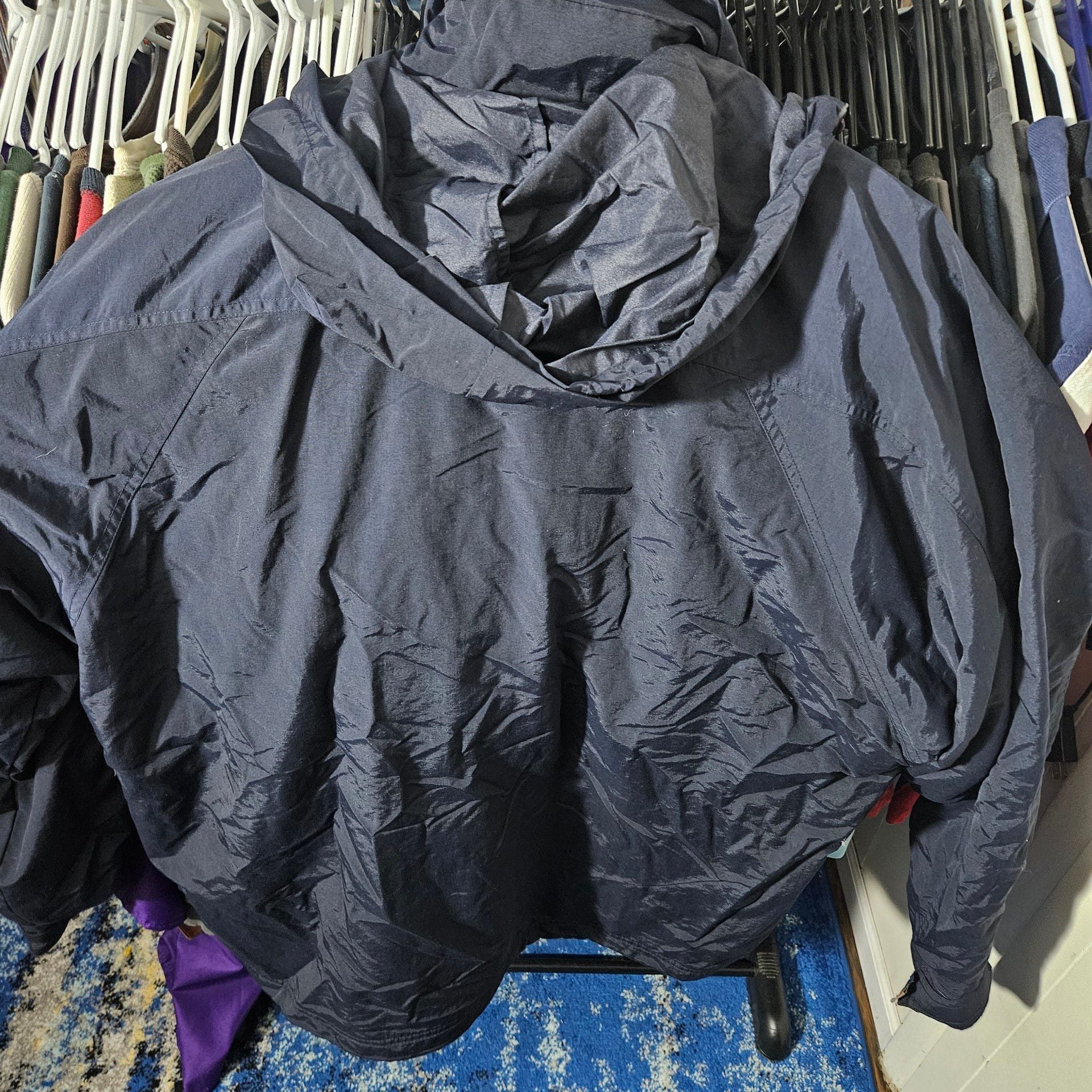 Chaps Ralph Lauren Jacket XXL Navy Blue Full Zip Windbreaker 5