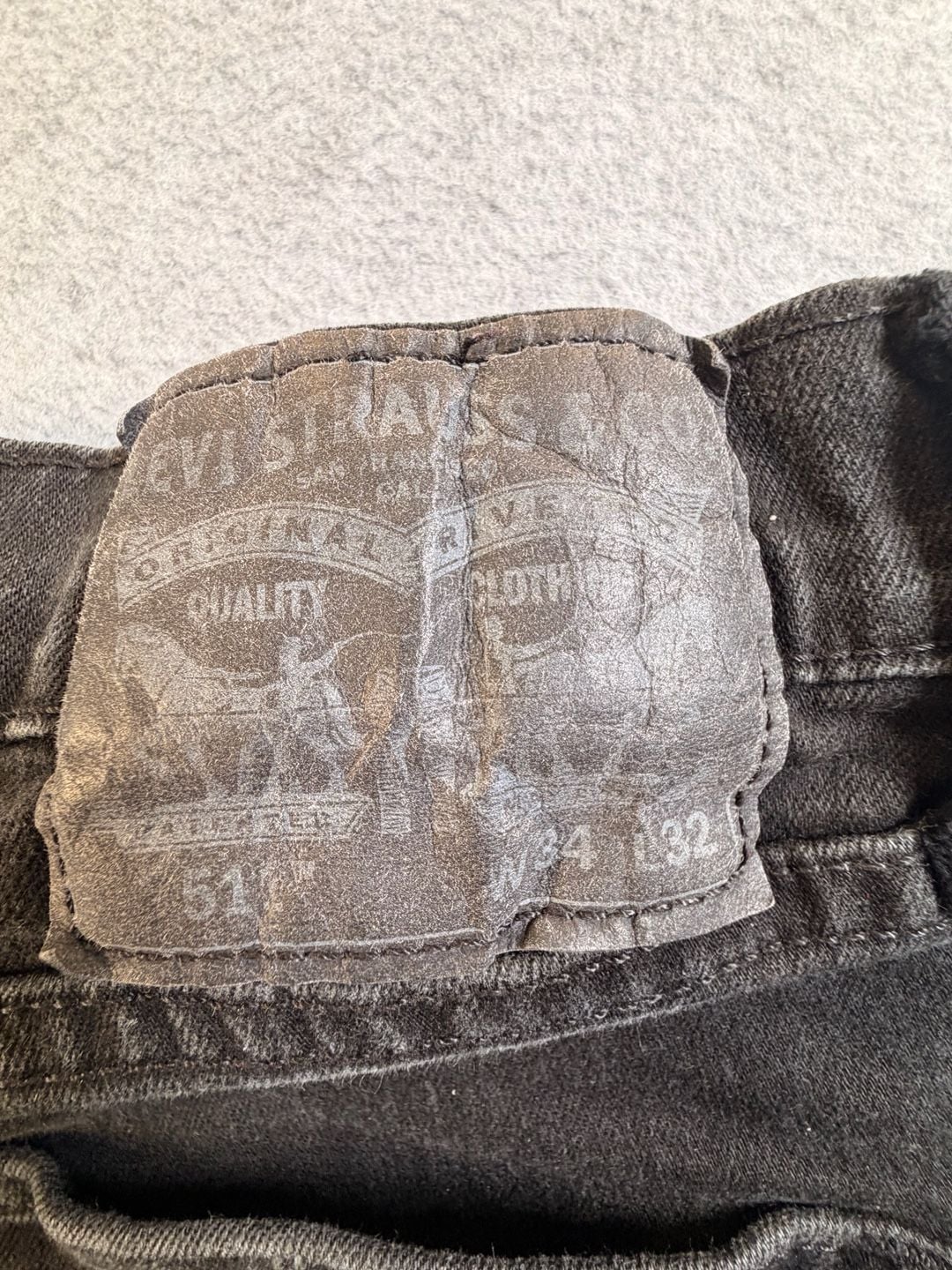 Levi's 511 Slim Jeans 34x32 Black Denim 9