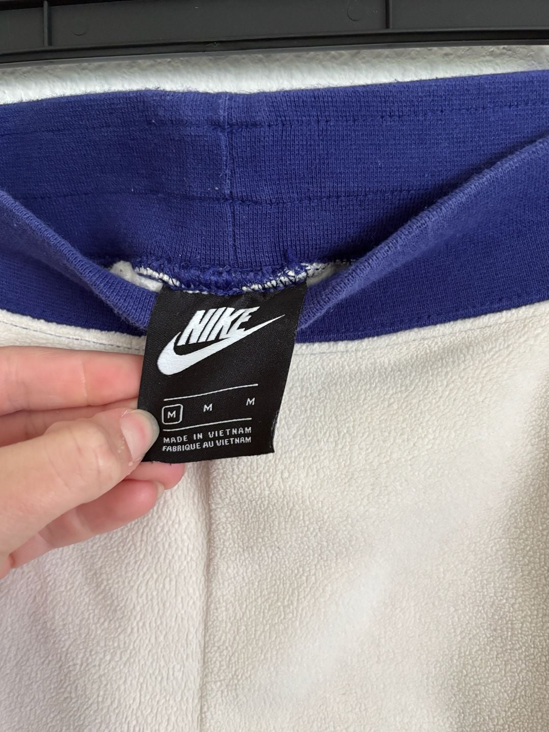 Nike Fleece Sweatpants Size M Off-White Red Blue 7