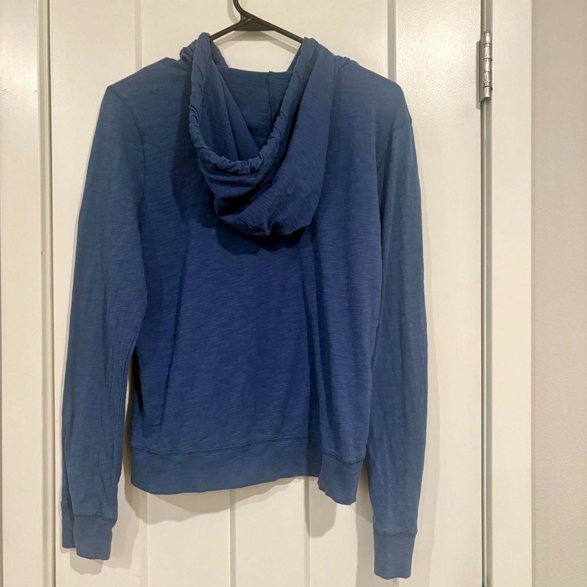 PINK Victoria’s Secret Blue Zip Up Hoodie Womens Small Cotton Slub Y2K Layering 4