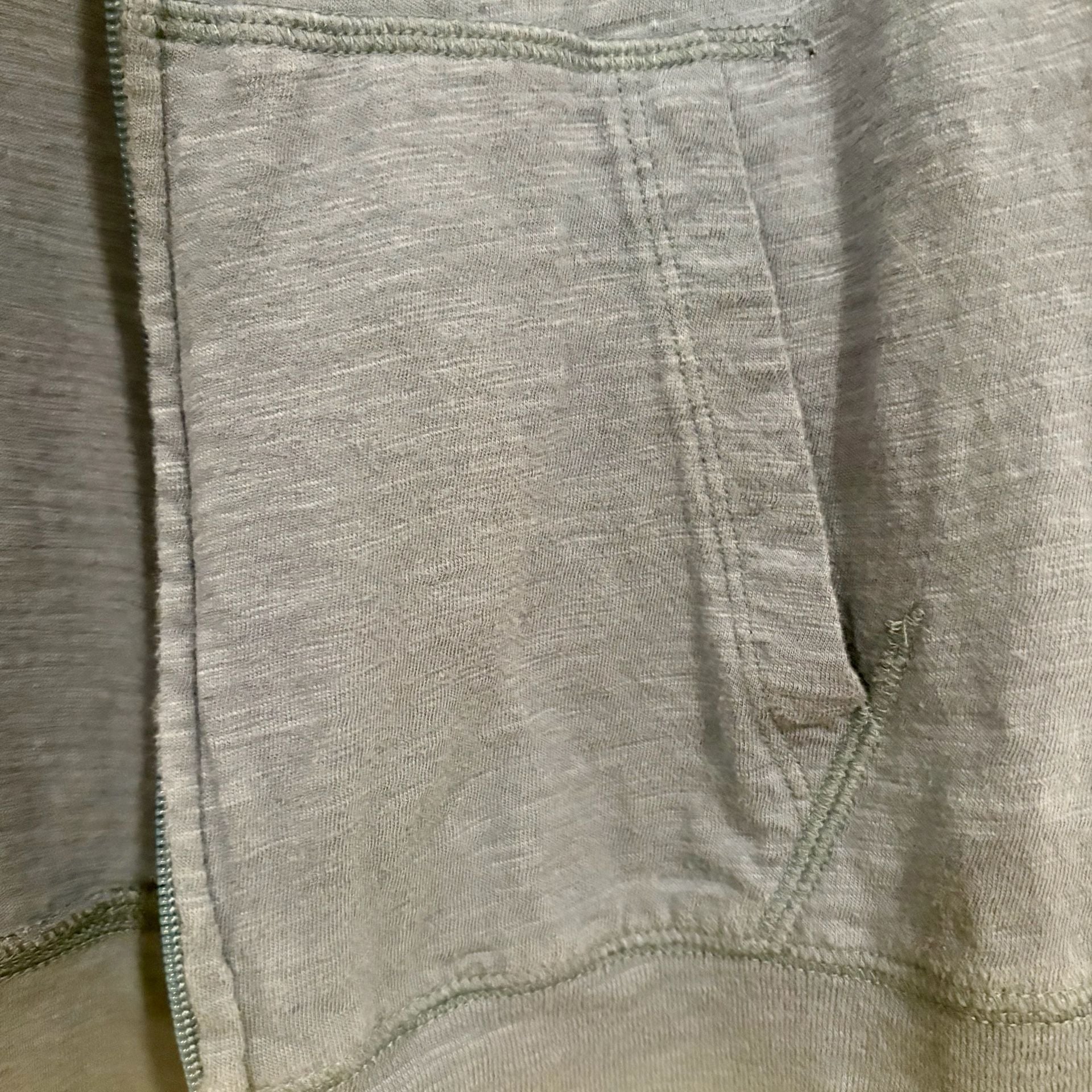 PINK Victoria’s Secret Blue Zip Up Hoodie Womens Small Cotton Slub Y2K Layering 9