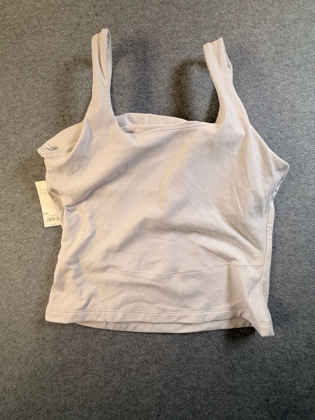 FLX Tank Top Size M White Square Neck 4