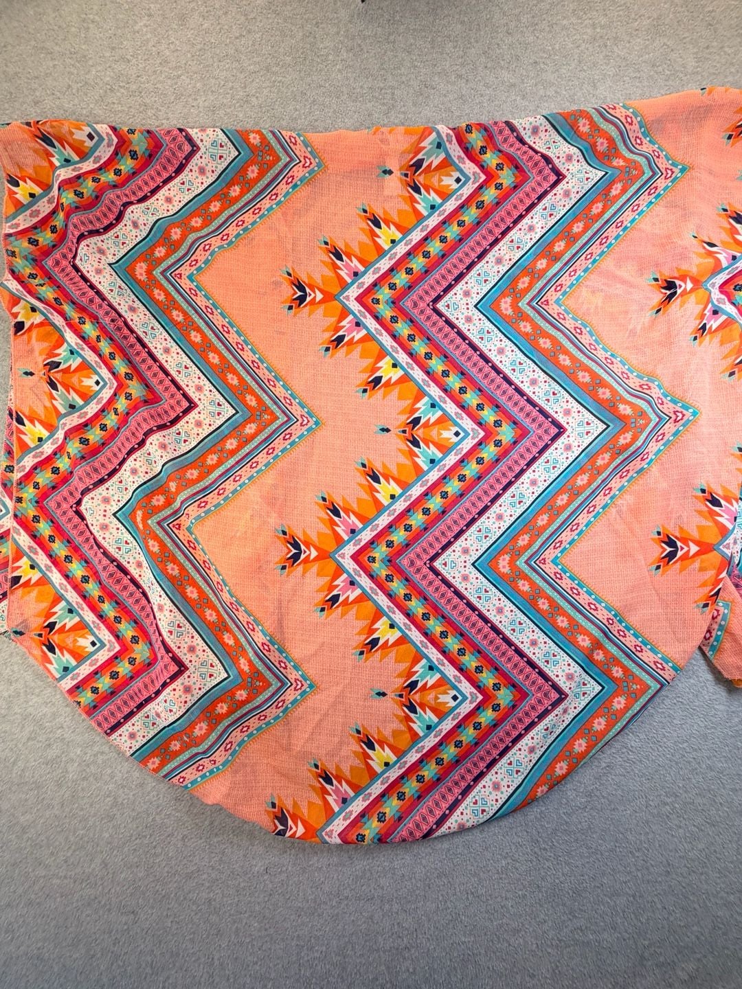 Live 4 Truth Aztec Boho Kimono Size M Peach Open Front Cardigan 6