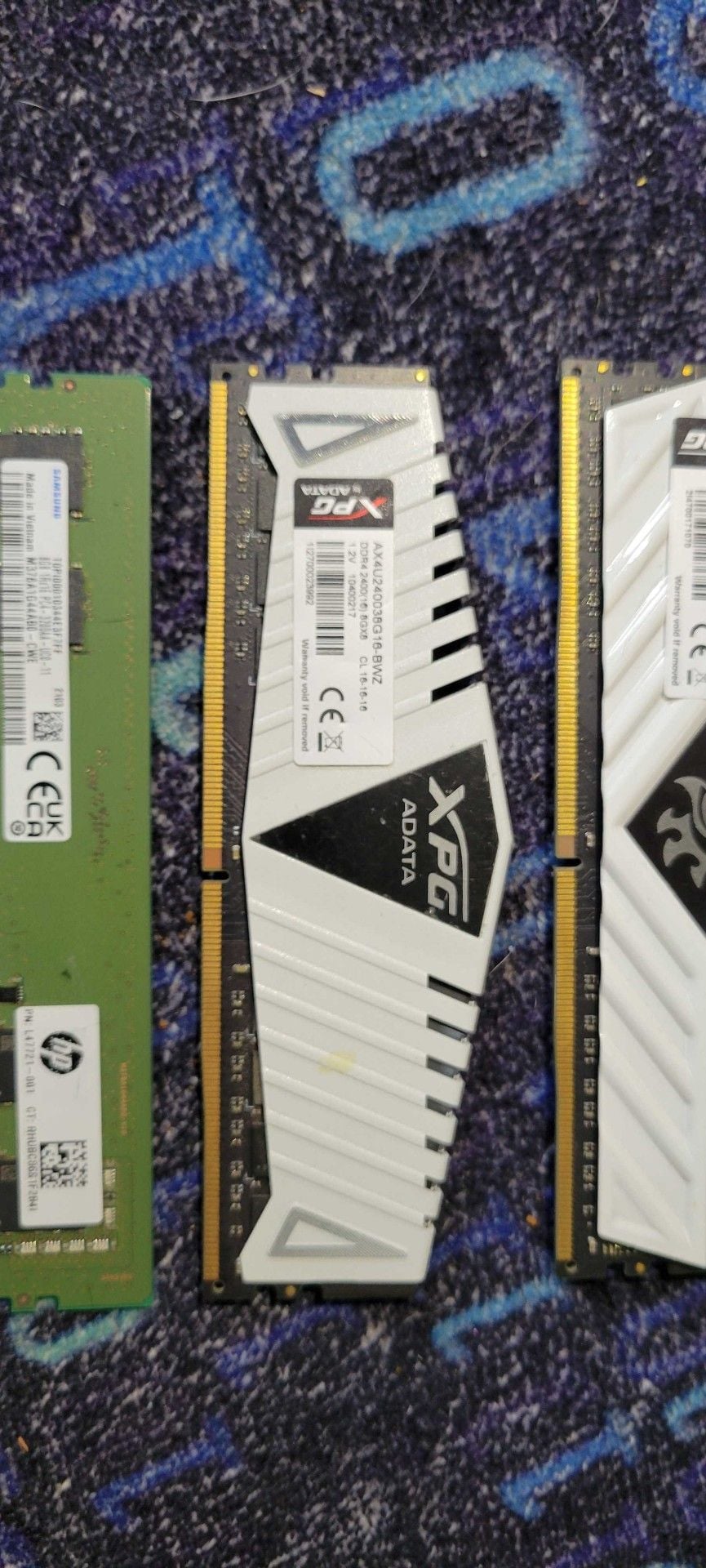 36gb total gddr4 3200 mghz ram sticks. Lot of 5. 6