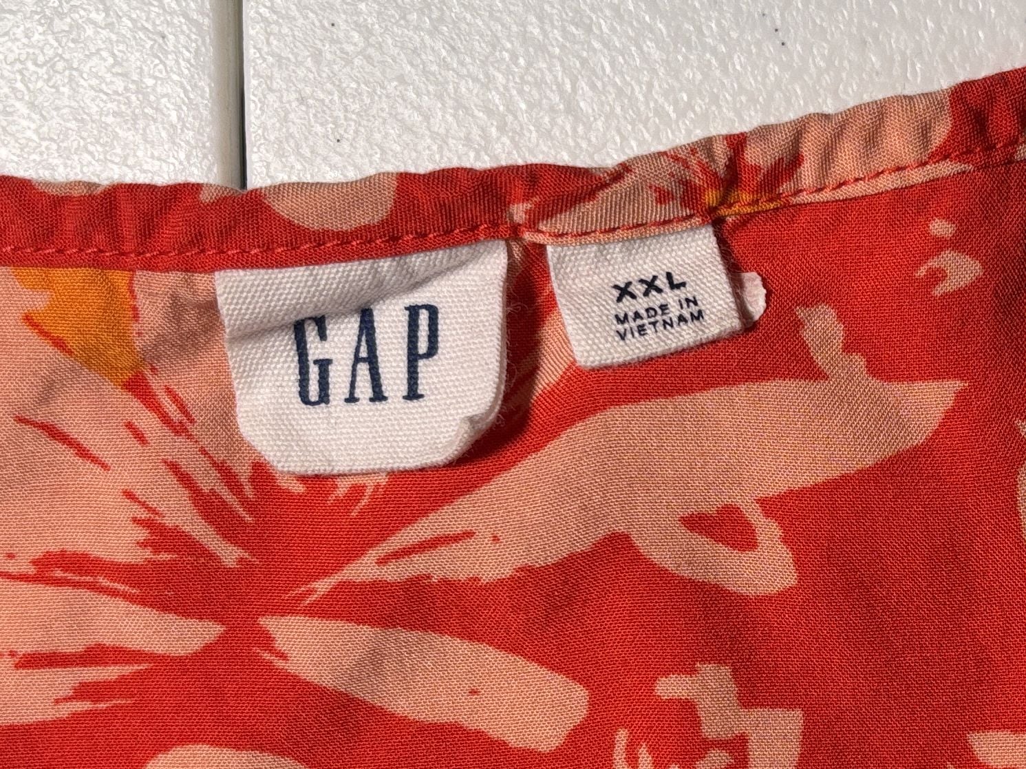 Gap Floral Blouse Size XXL Red 3
