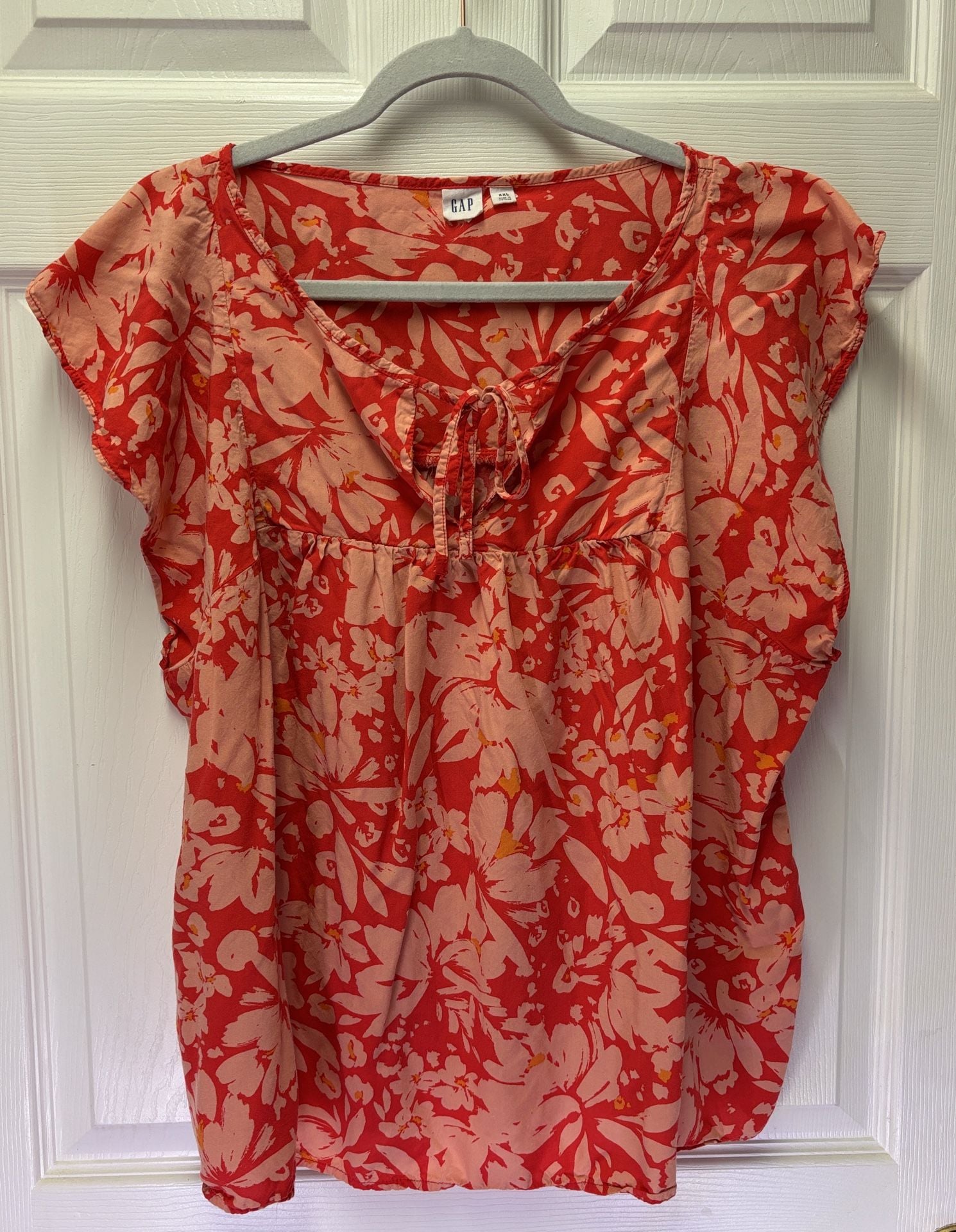 Gap Floral Blouse Size XXL Red 2
