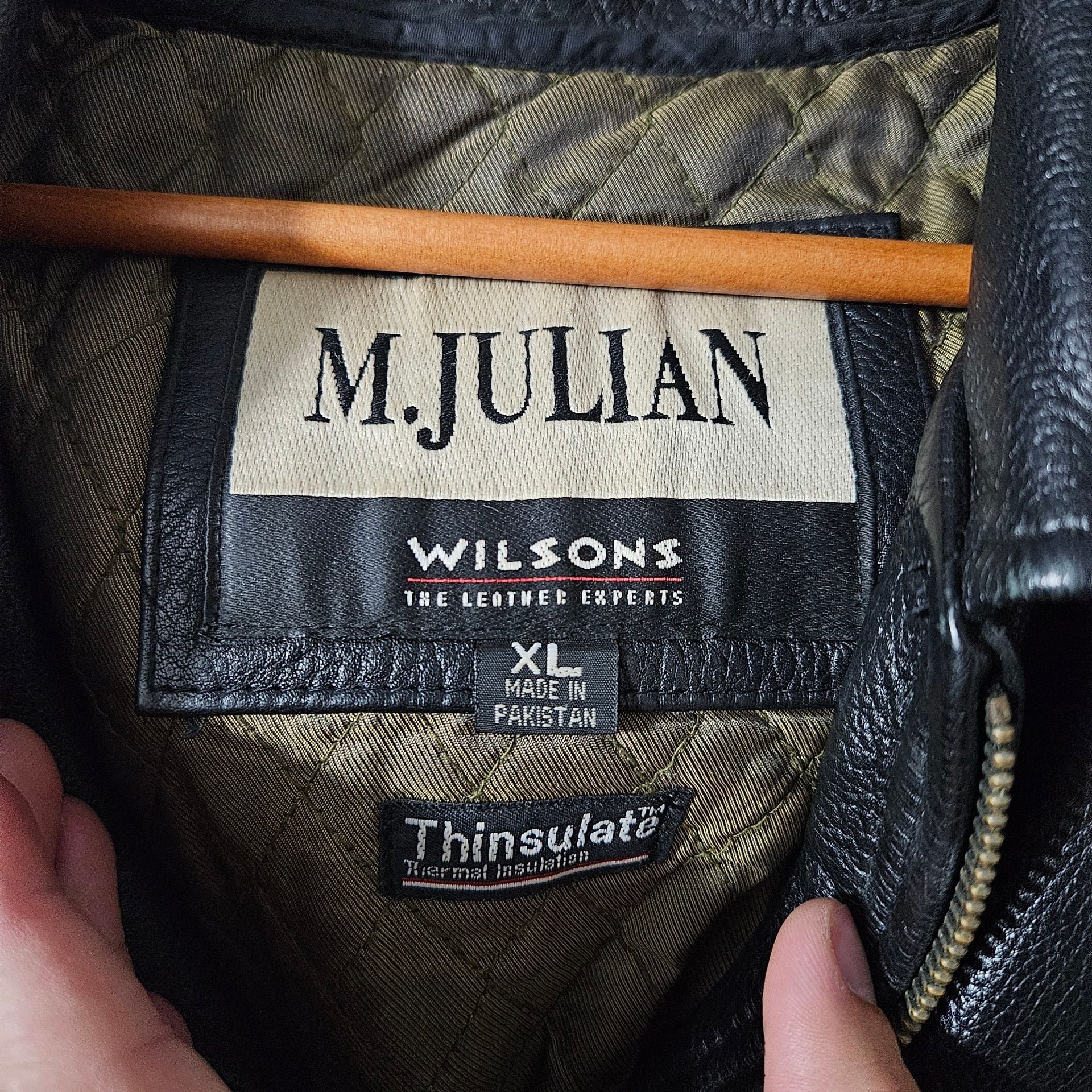 Wilsons Leather M. Julian Leather Jacket XL Black Thinsulate 3