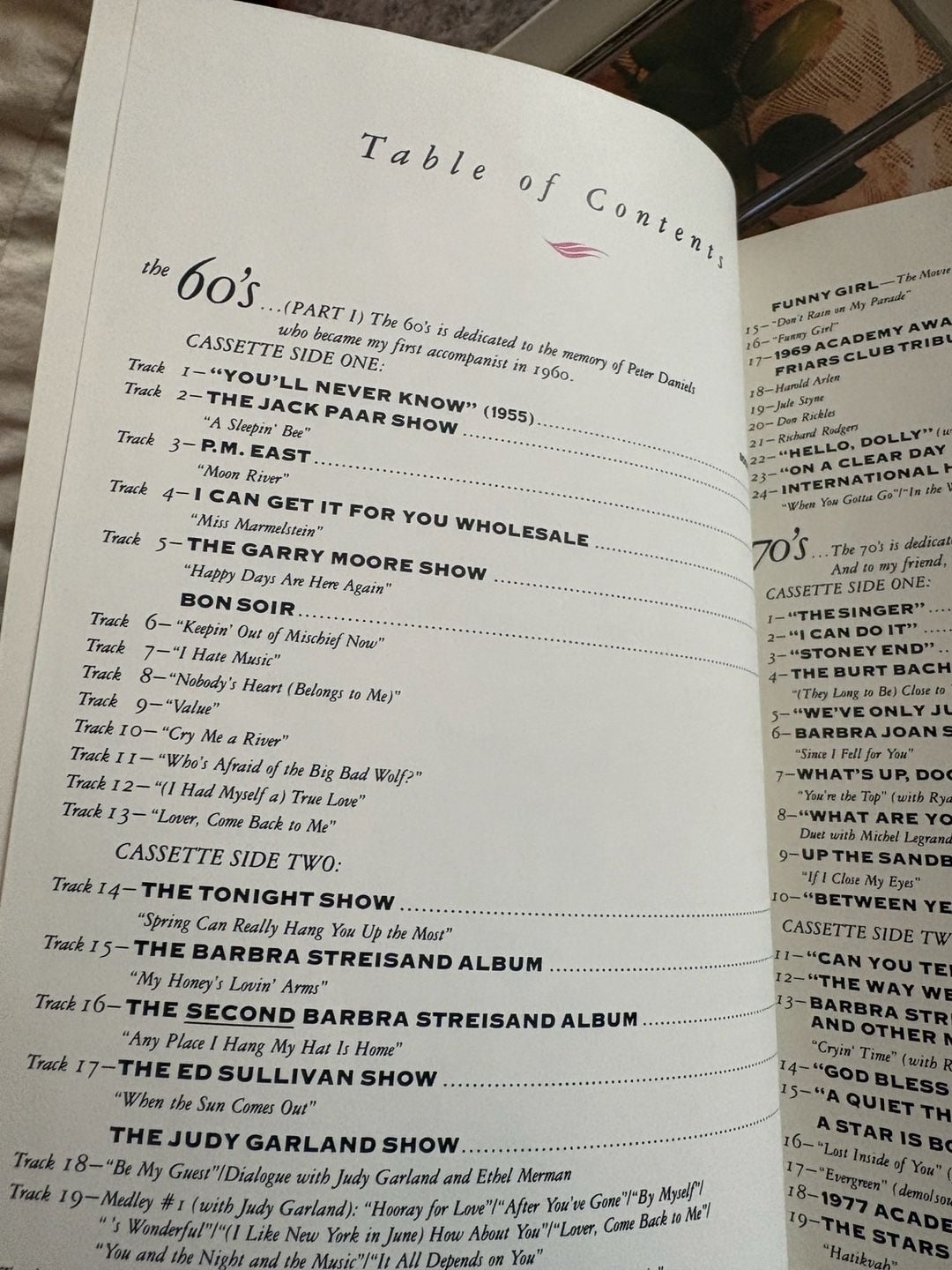Barbra Streisand Just For The Record Cassette Box Set 6