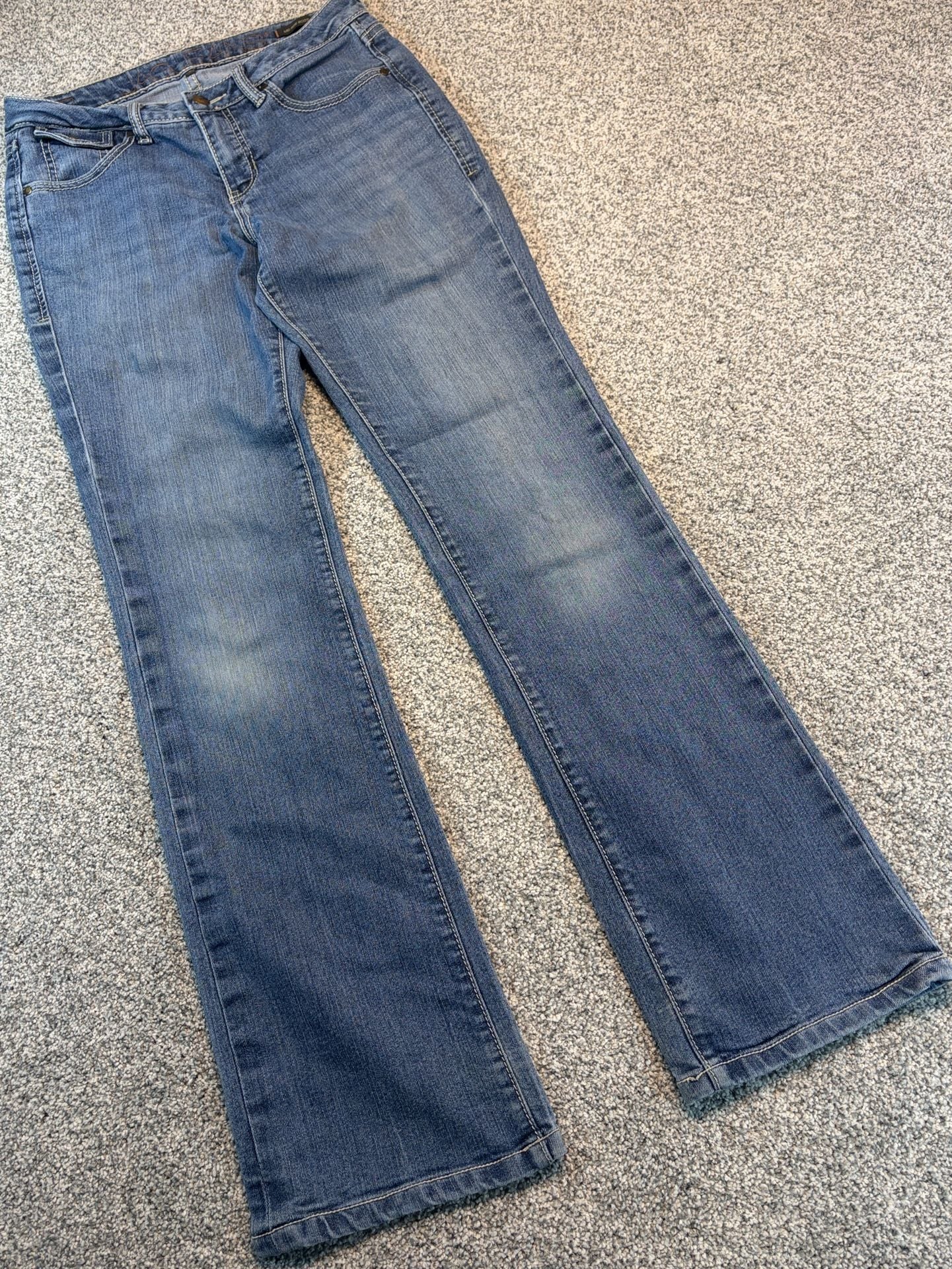 Jag Jeans Mid Rise Bootcut Jeans Size 6 Blue Embroidered Pockets 2