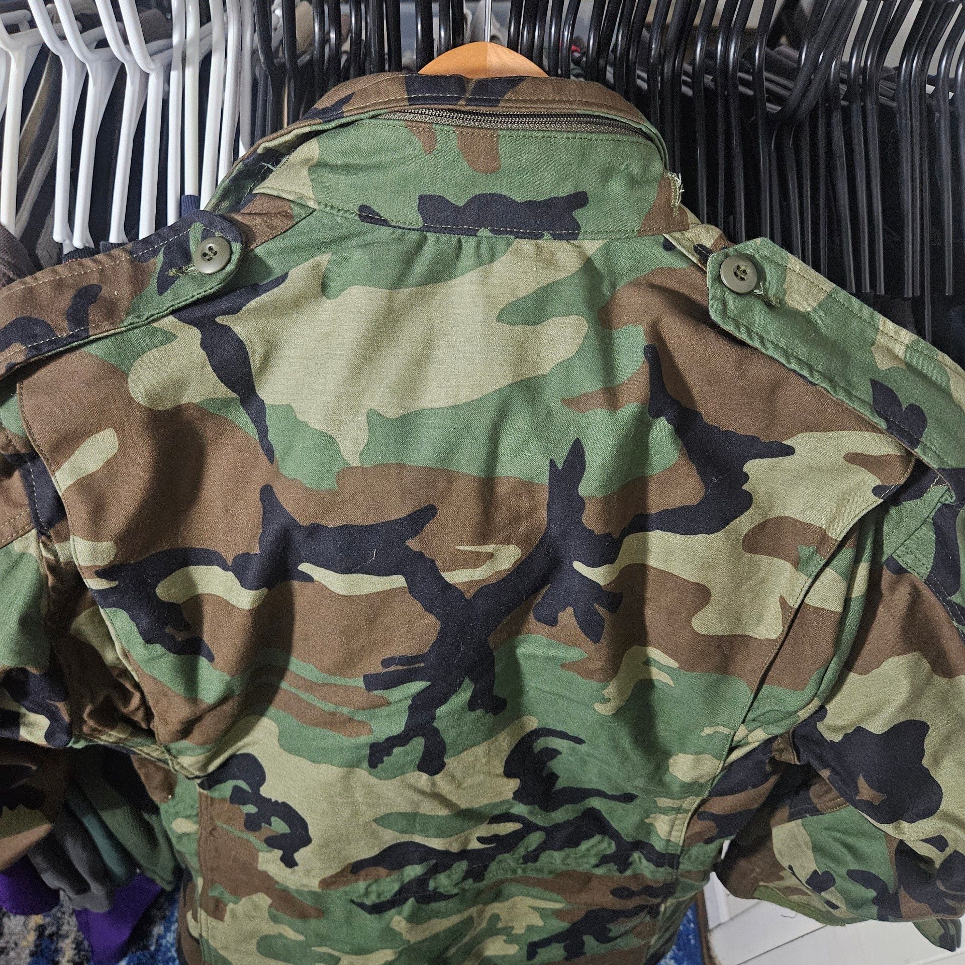 Alpha Industries US Army Woodland Camouflage Field Coat Size Small Regular 7
