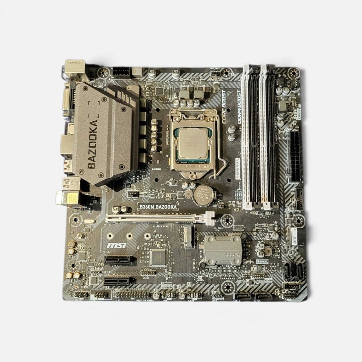 MSI B360M Bazooka Motherboard with CPU 1