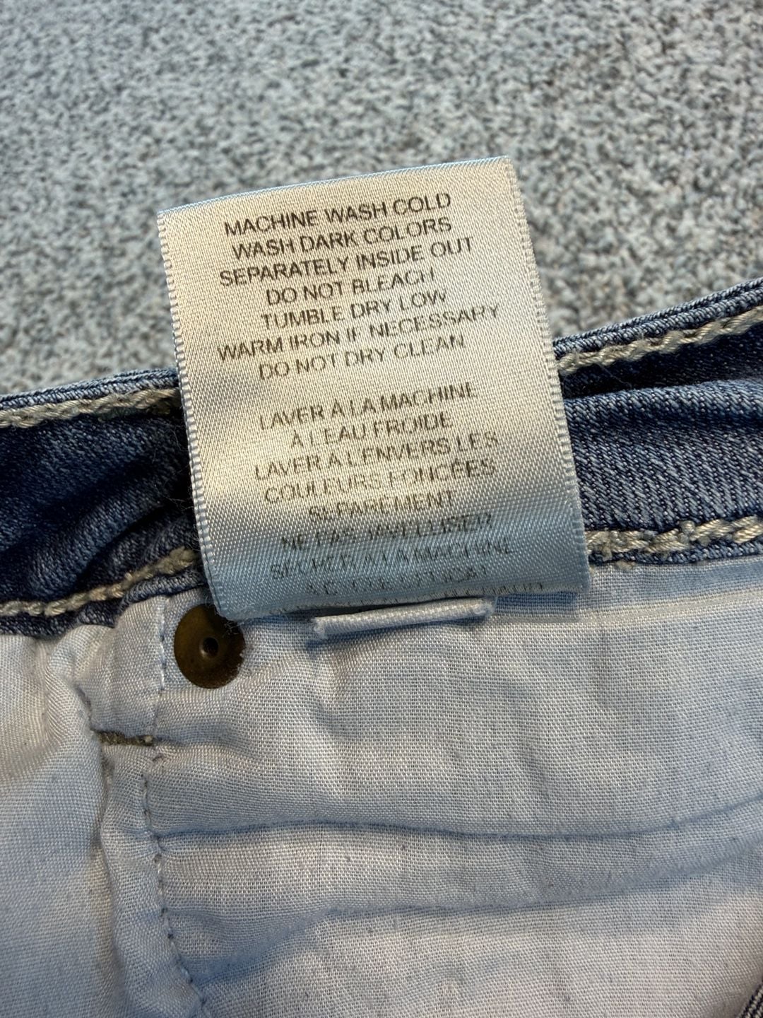 Jag Jeans Mid Rise Bootcut Jeans Size 6 Blue Embroidered Pockets 14