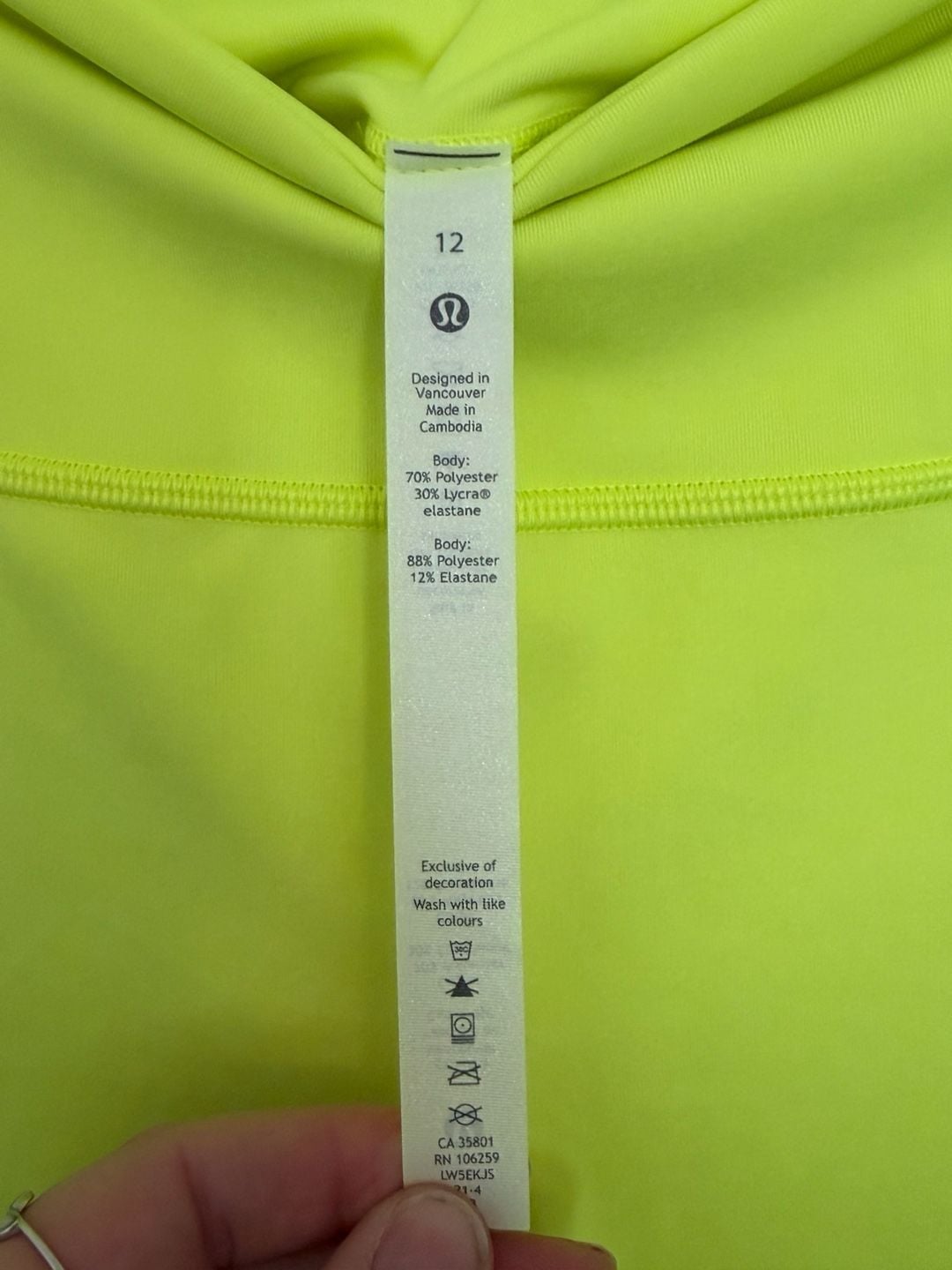Lululemon Align Leggings Size 12 Neon Yellow 5