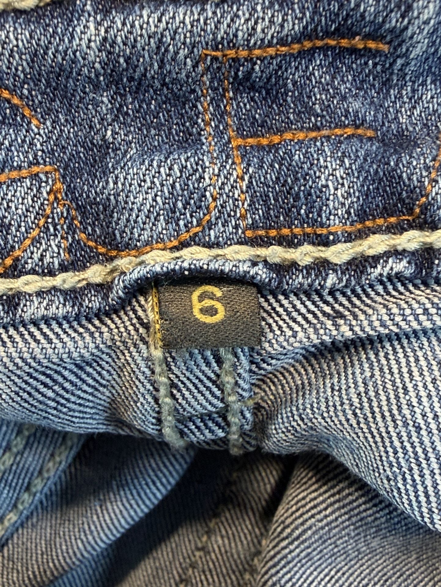 Jag Jeans Mid Rise Bootcut Jeans Size 6 Blue Embroidered Pockets 15