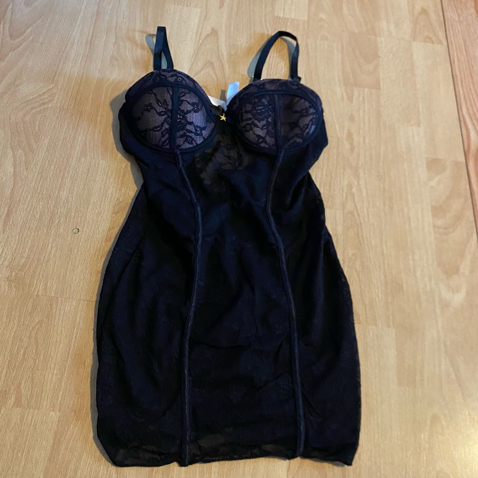 Fame Lace Chemise Size M Black 2