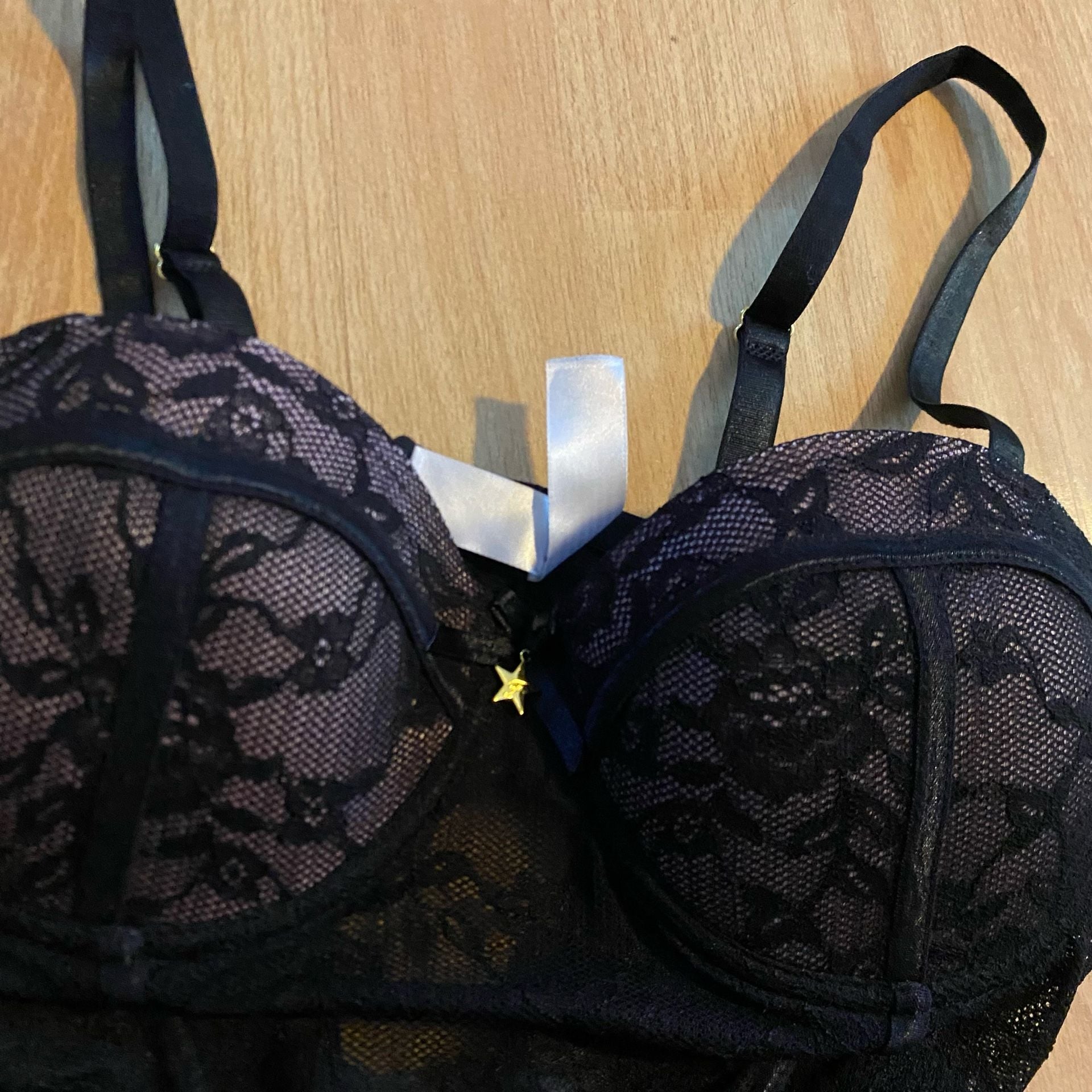 Fame Lace Chemise Size M Black 4