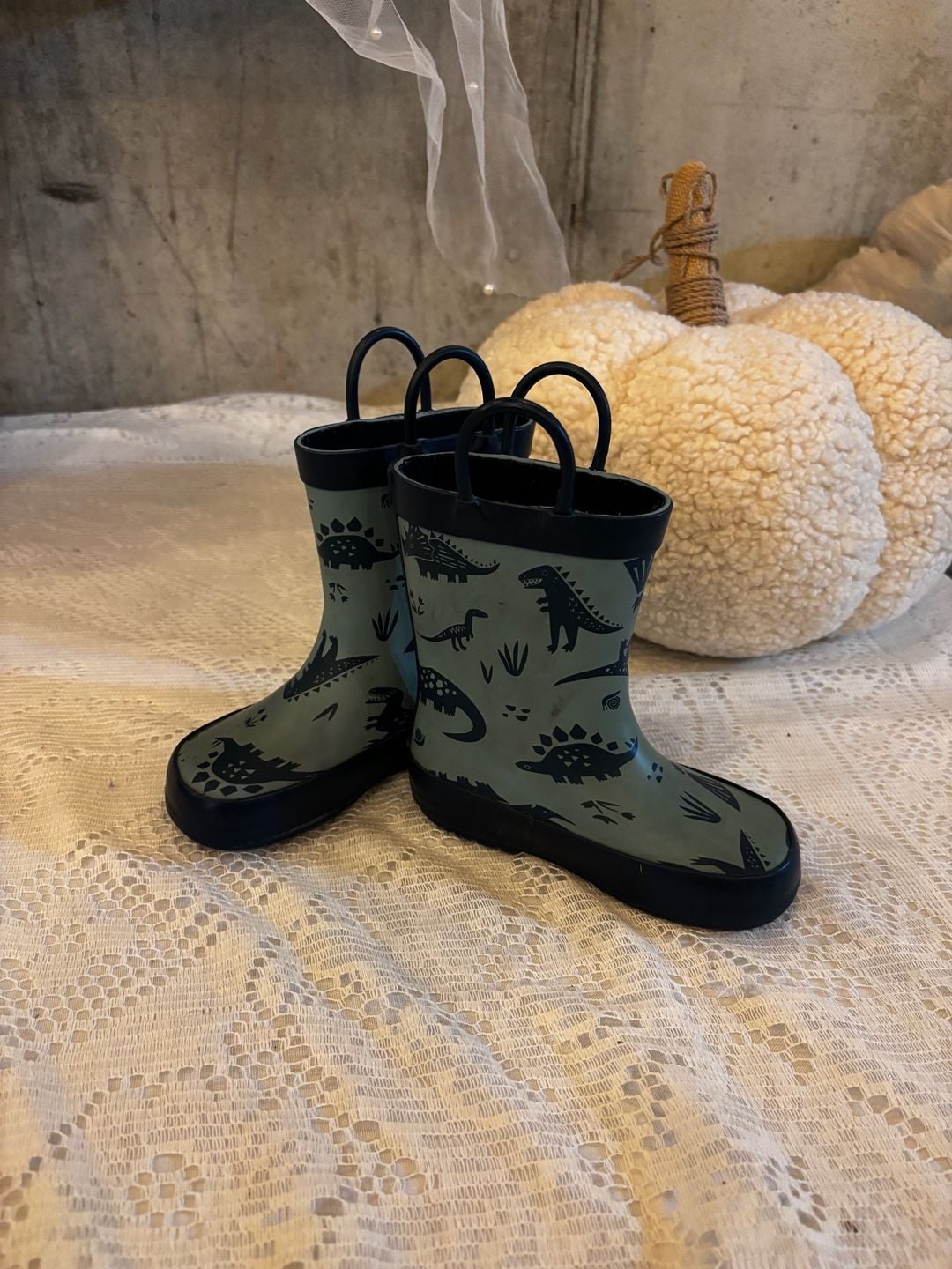 Unbranded Dinosaur Rain Boots Blue Kids 2